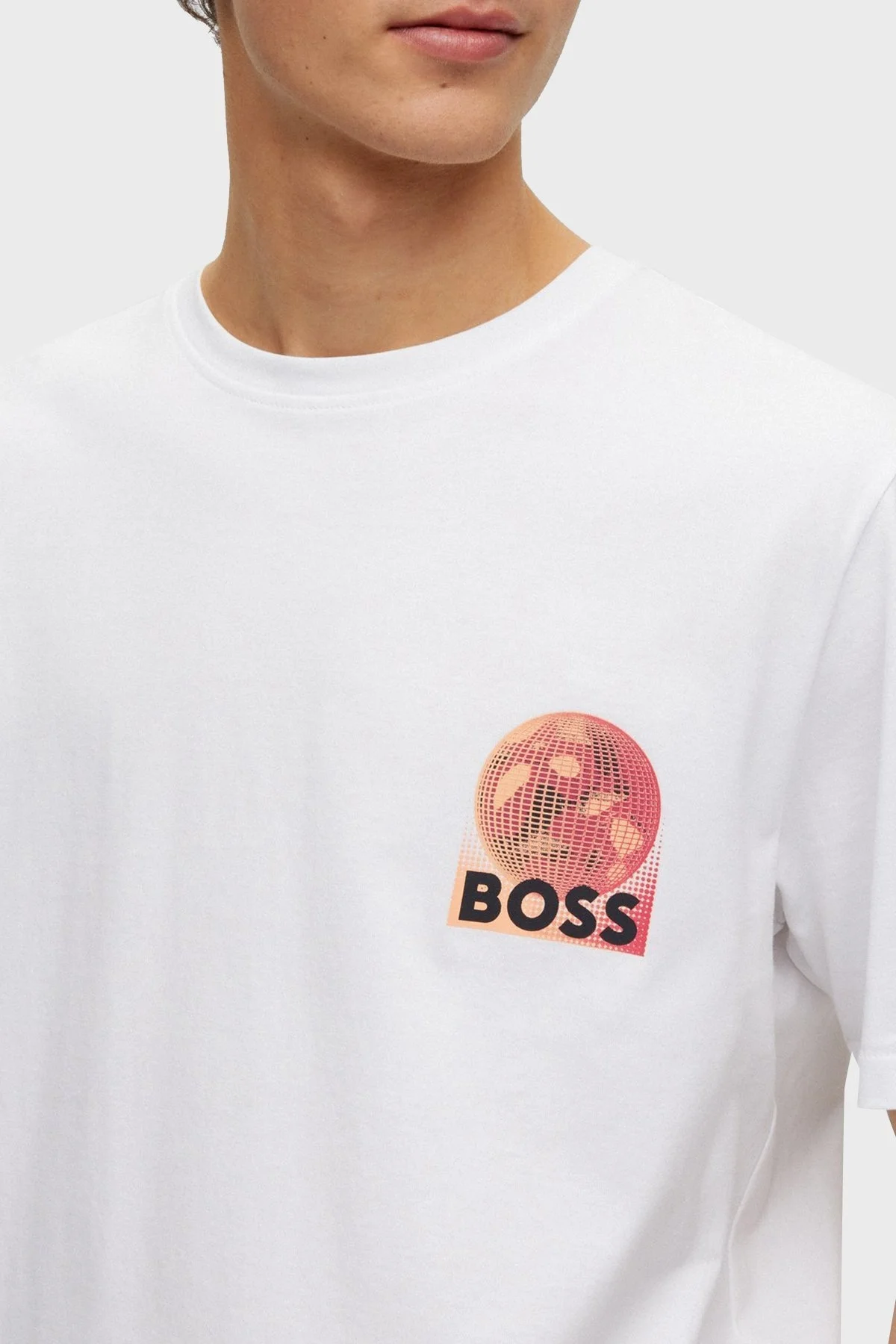 Boss % 100 Pamuk Relaxed Fit Bisiklet Yaka Erkek T Shirt 50491723 100 BEYAZ - 3