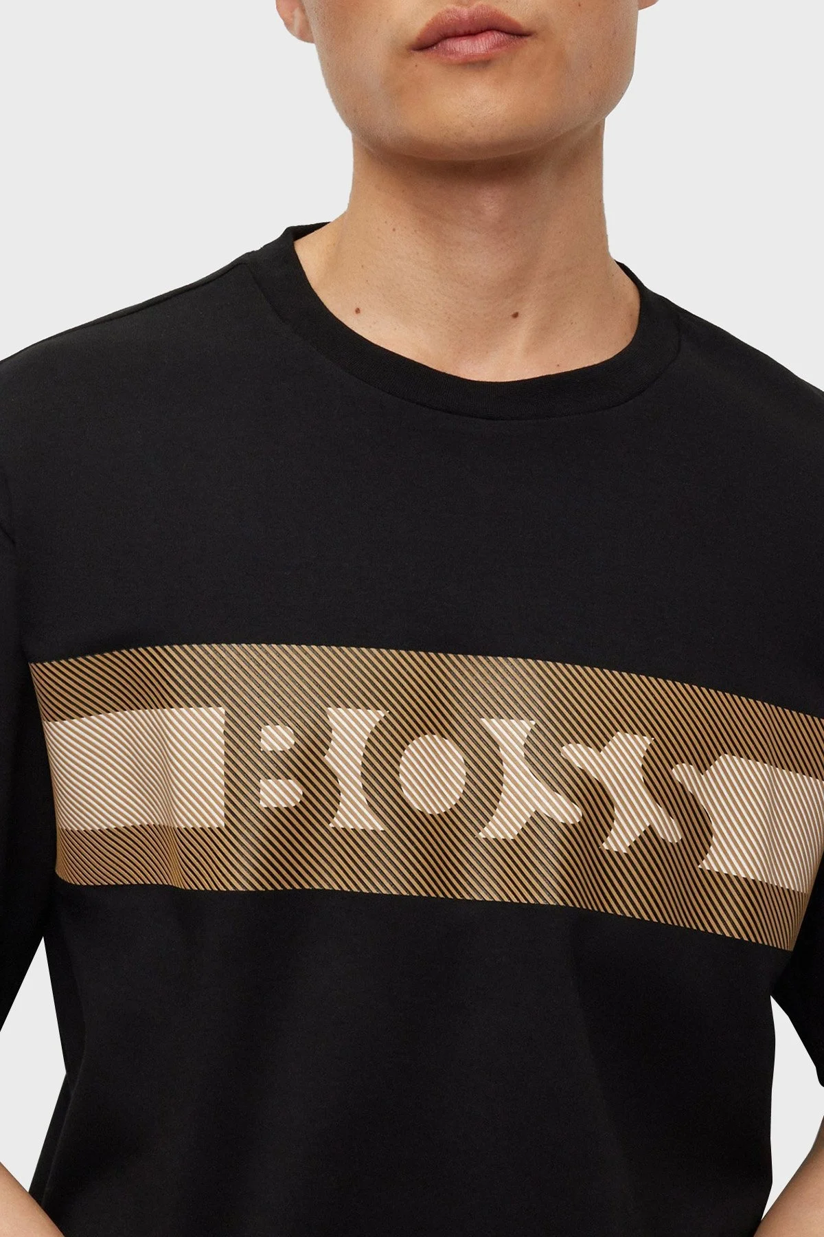 Boss % 100 Pamuk Relaxed Fit Bisiklet Yaka Erkek T Shirt 50495687 001 SİYAH - 4