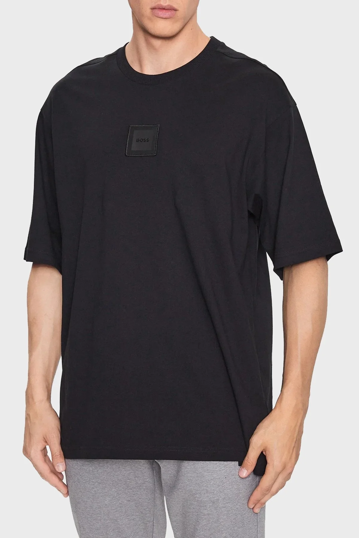 Boss % 100 Pamuk Relaxed Fit Bisiklet Yaka Erkek T Shirt 50503105 001 SİYAH - 1