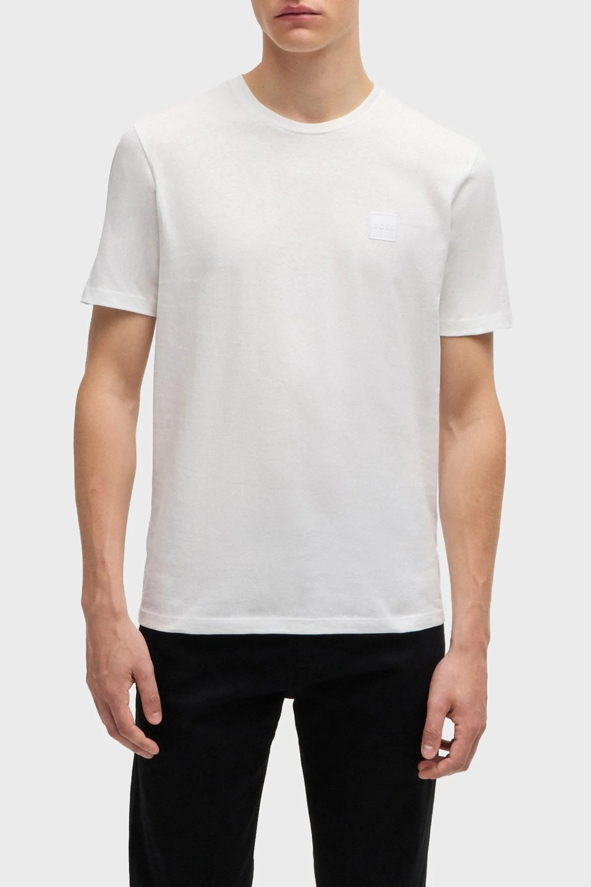 Boss % 100 Pamuk Relaxed Fit Bisiklet Yaka Erkek T Shirt 50508584 100 BEYAZ - 1