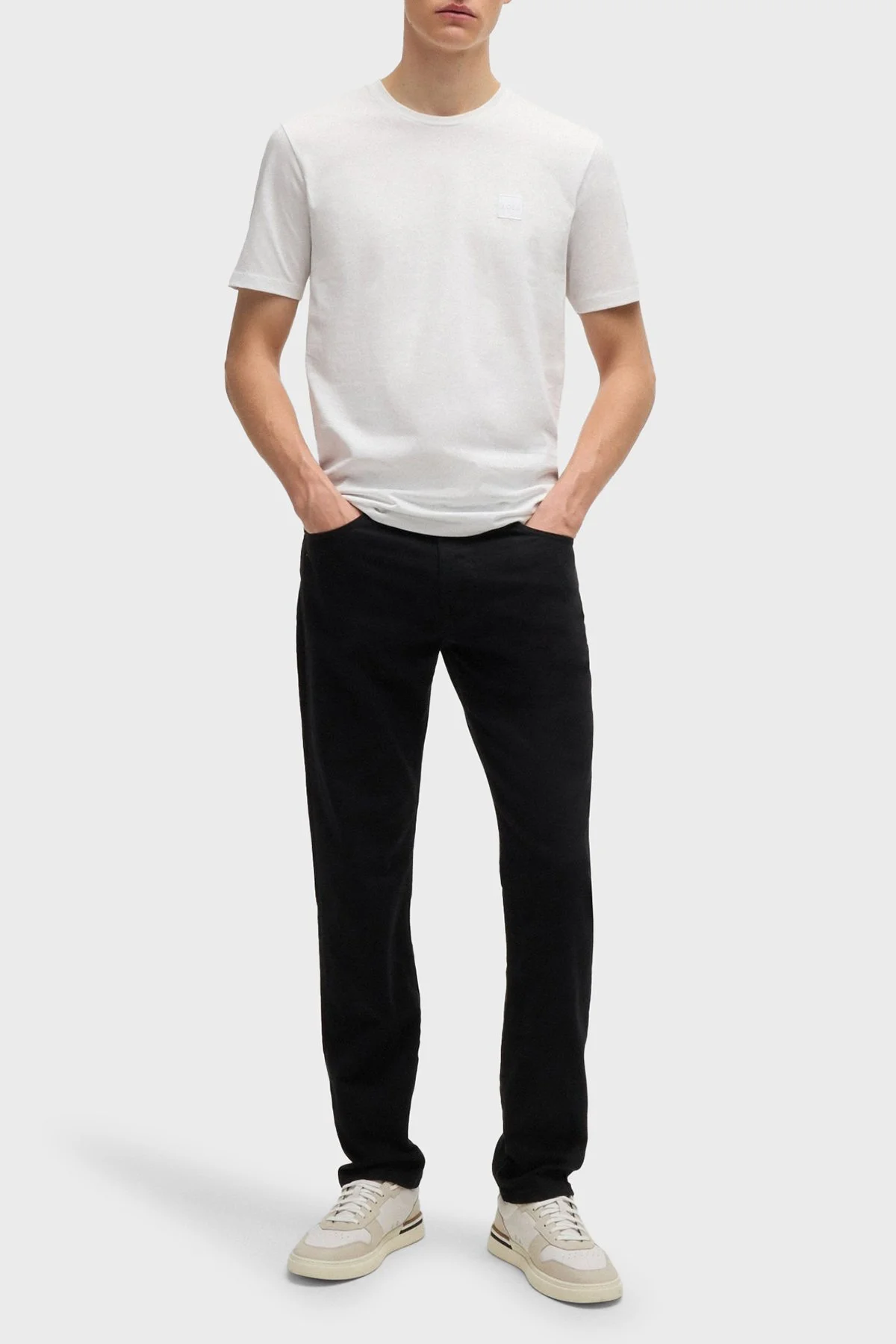 Boss % 100 Pamuk Relaxed Fit Bisiklet Yaka Erkek T Shirt 50508584 100 BEYAZ - 2