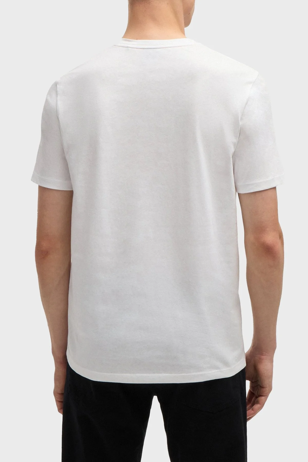 Boss % 100 Pamuk Relaxed Fit Bisiklet Yaka Erkek T Shirt 50508584 100 BEYAZ - 3