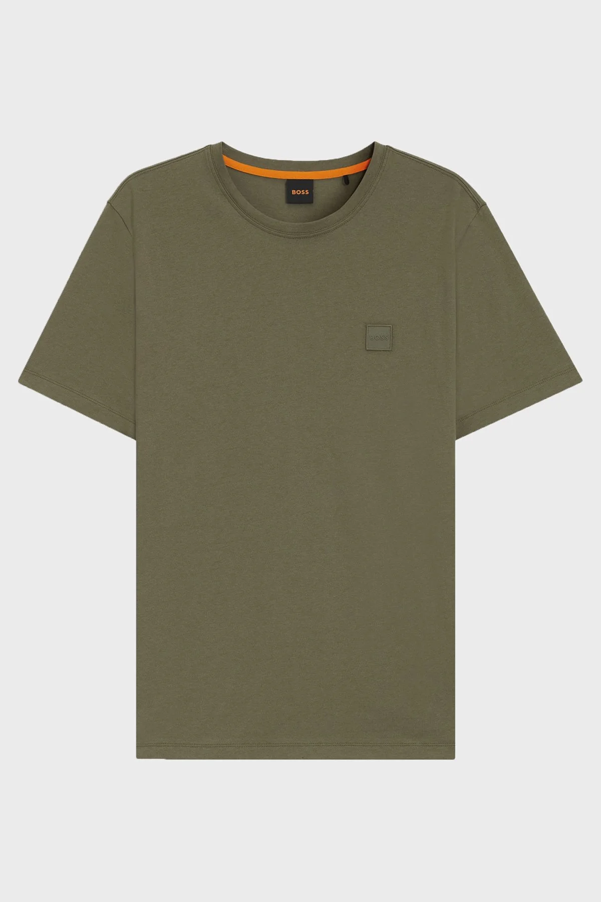 Boss % 100 Pamuk Relaxed Fit Bisiklet Yaka Erkek T Shirt 50508584 342 HAKİ - 4