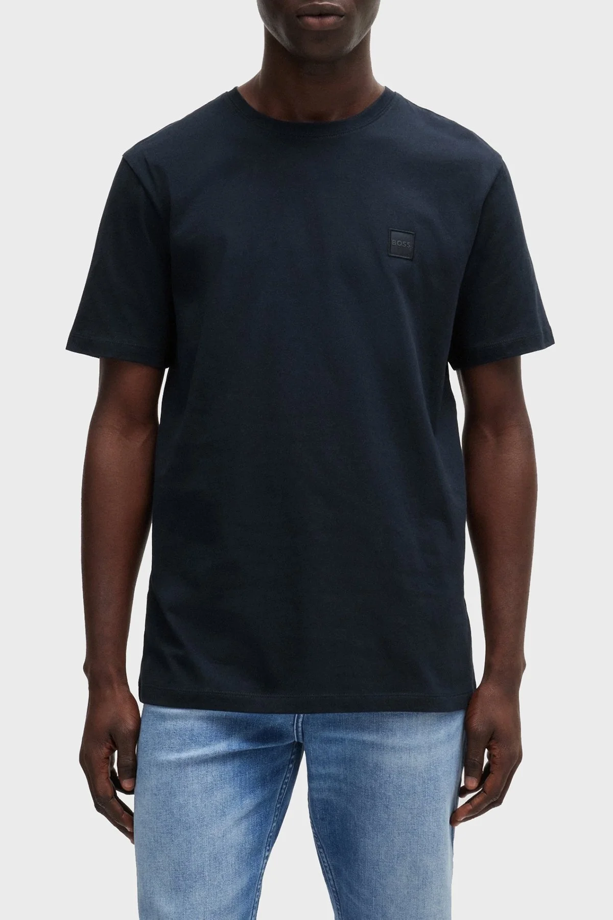 Boss % 100 Pamuk Relaxed Fit Bisiklet Yaka Erkek T Shirt 50508584 404 LACİVERT - 1