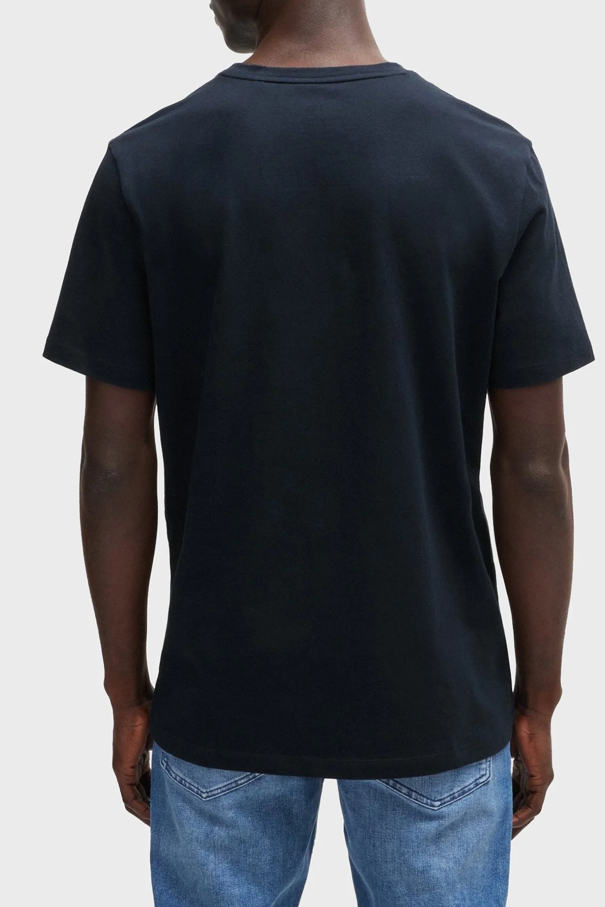 Boss % 100 Pamuk Relaxed Fit Bisiklet Yaka Erkek T Shirt 50508584 404 LACİVERT - 3