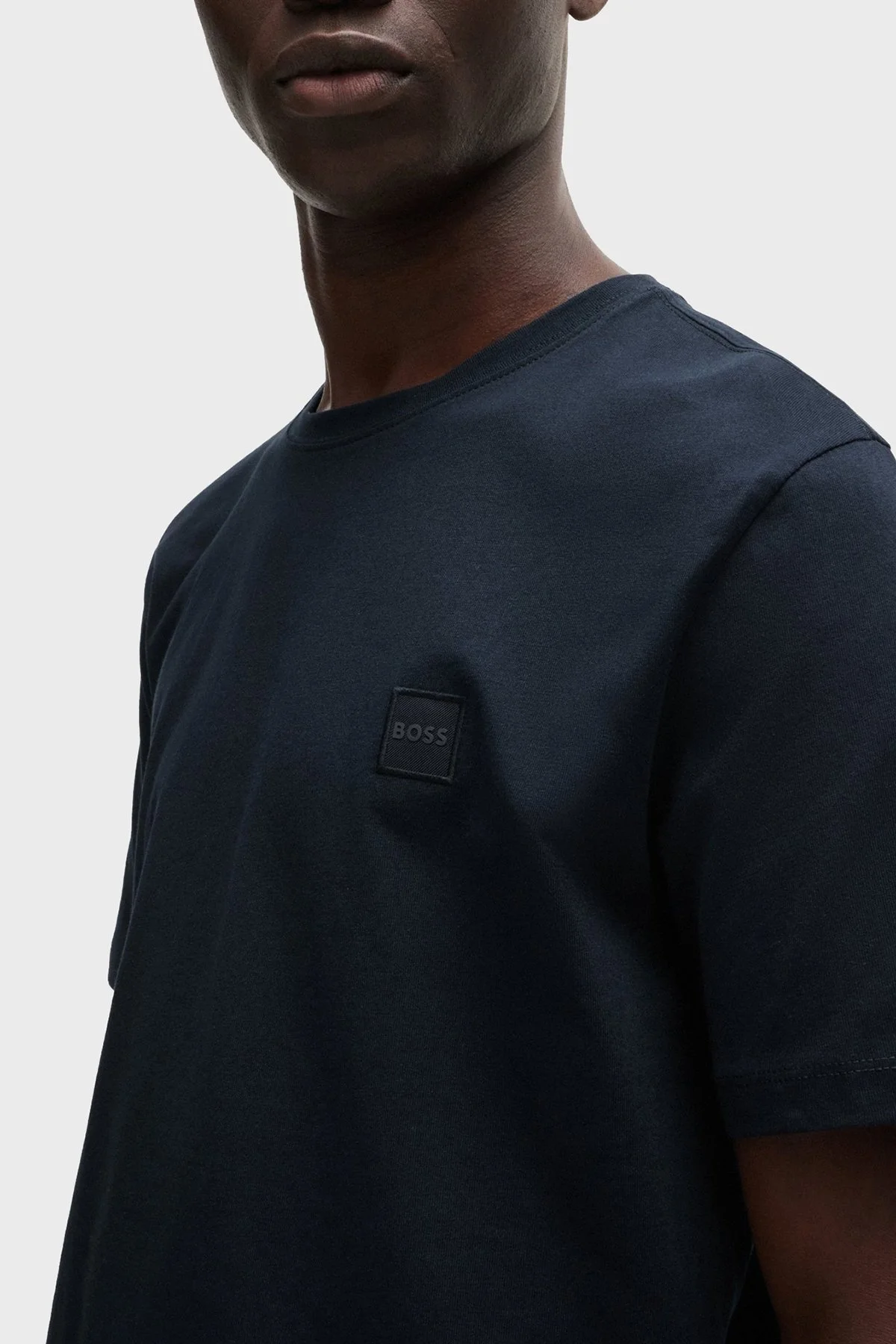 Boss % 100 Pamuk Relaxed Fit Bisiklet Yaka Erkek T Shirt 50508584 404 LACİVERT - 4