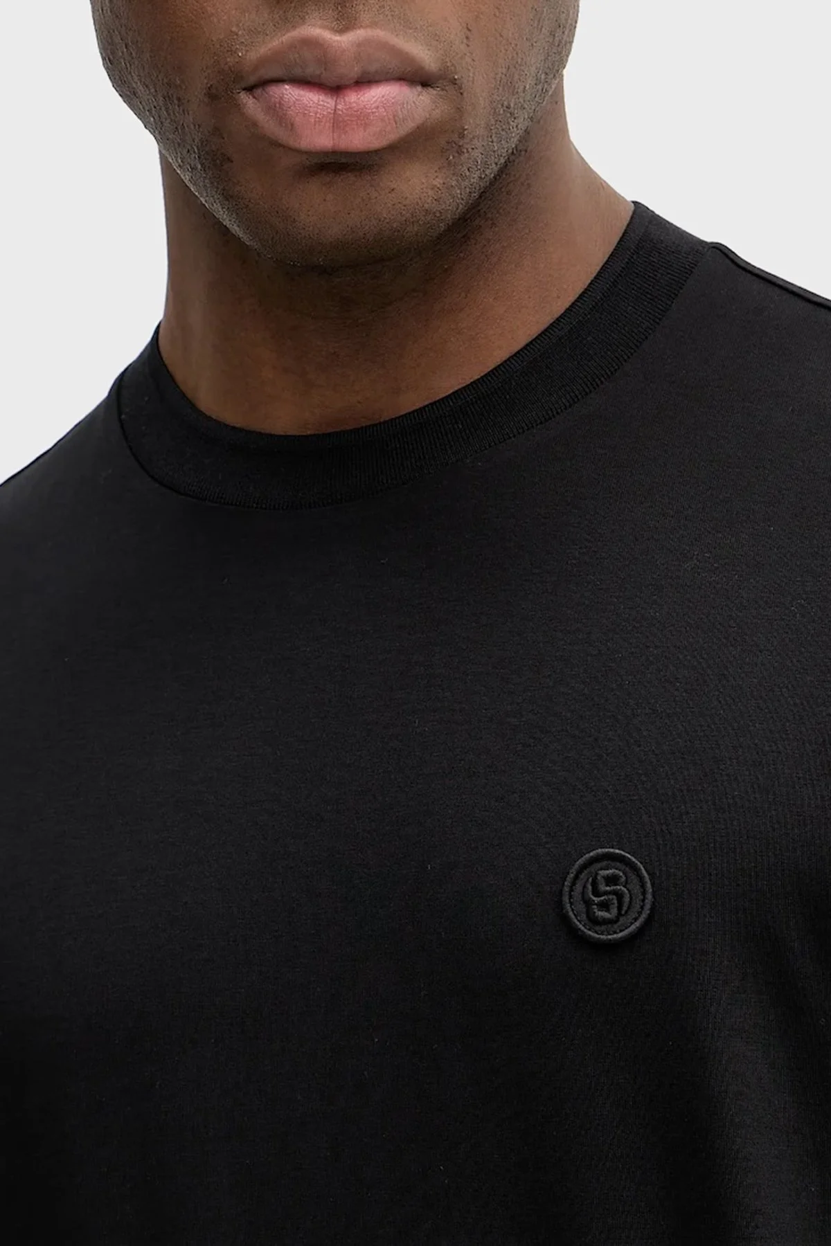 Boss % 100 Pamuk Relaxed Fit Bisiklet Yaka Erkek T Shirt 5055905 0001 SİYAH - 4