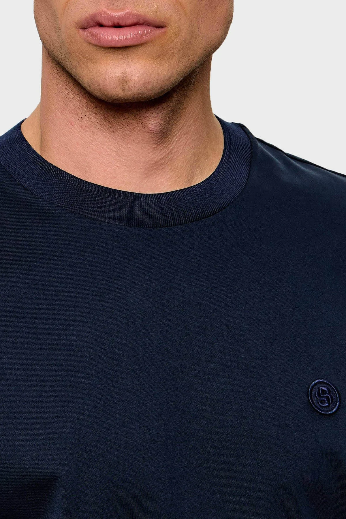 Boss % 100 Pamuk Relaxed Fit Bisiklet Yaka Erkek T Shirt 50559050 404 LACİVERT - 4