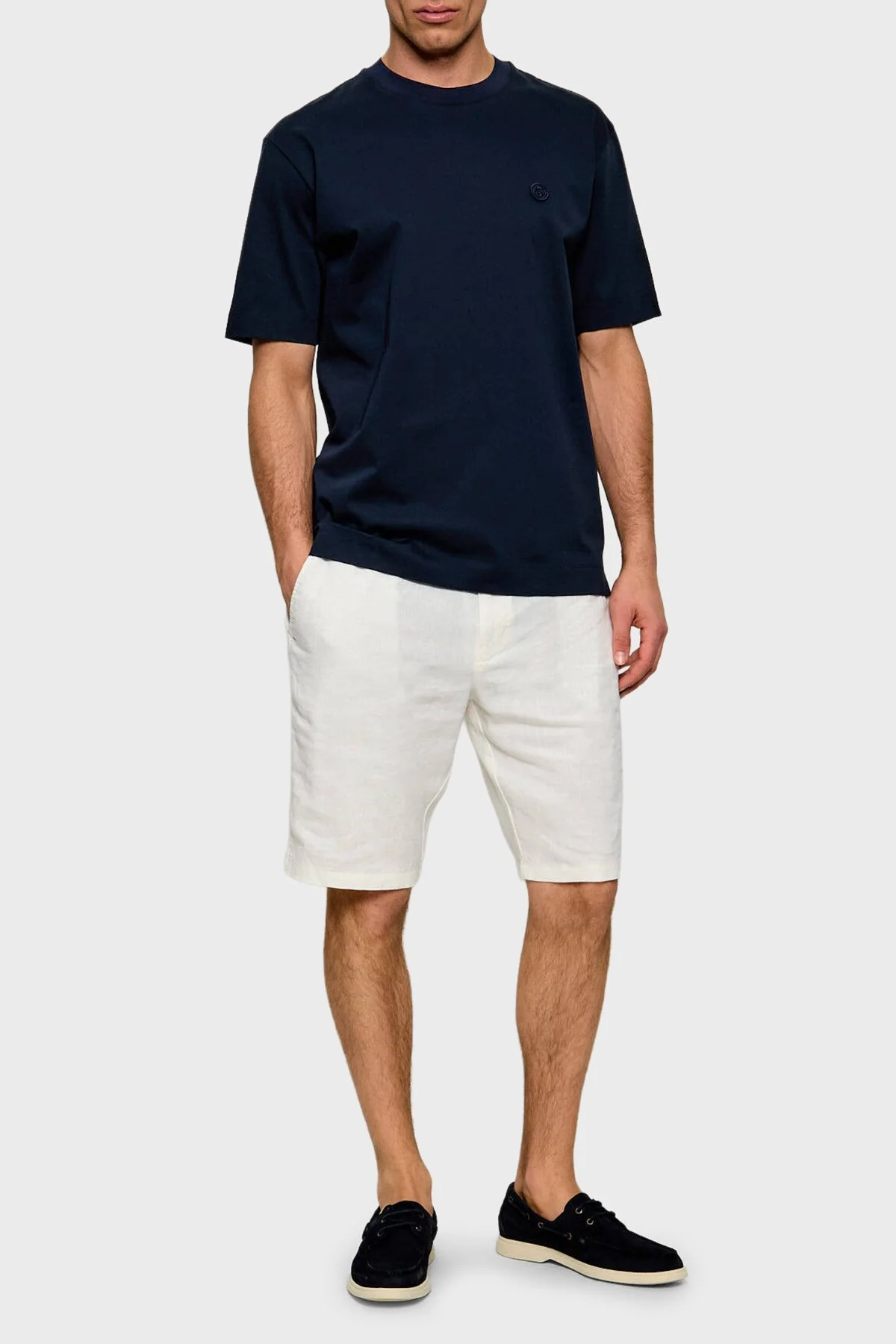 Boss % 100 Pamuk Relaxed Fit Bisiklet Yaka Erkek T Shirt 50559050 404 LACİVERT - 2