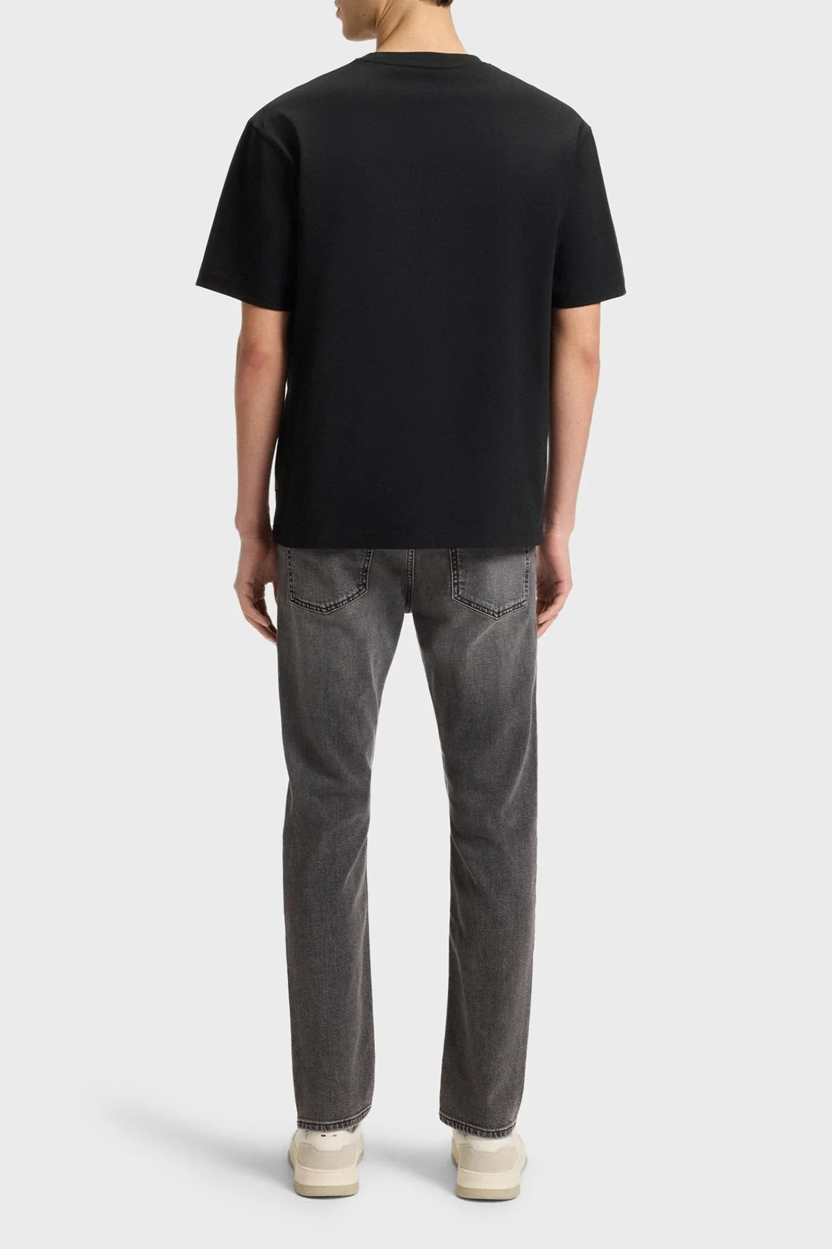 Boss % 100 Pamuk Relaxed Fit Bisiklet Yaka Logolu Erkek T Shirt 50546370 001 SİYAH - 3