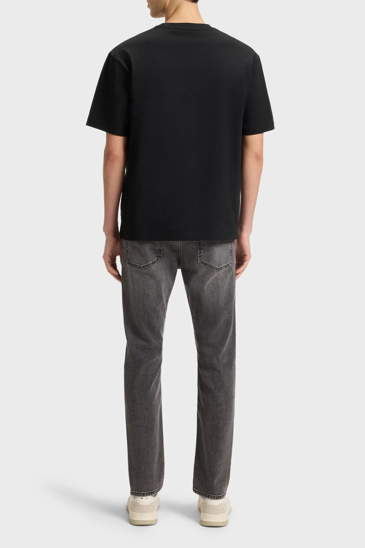 Boss % 100 Pamuk Relaxed Fit Bisiklet Yaka Logolu Erkek T Shirt 50546370 001 SİYAH - 3