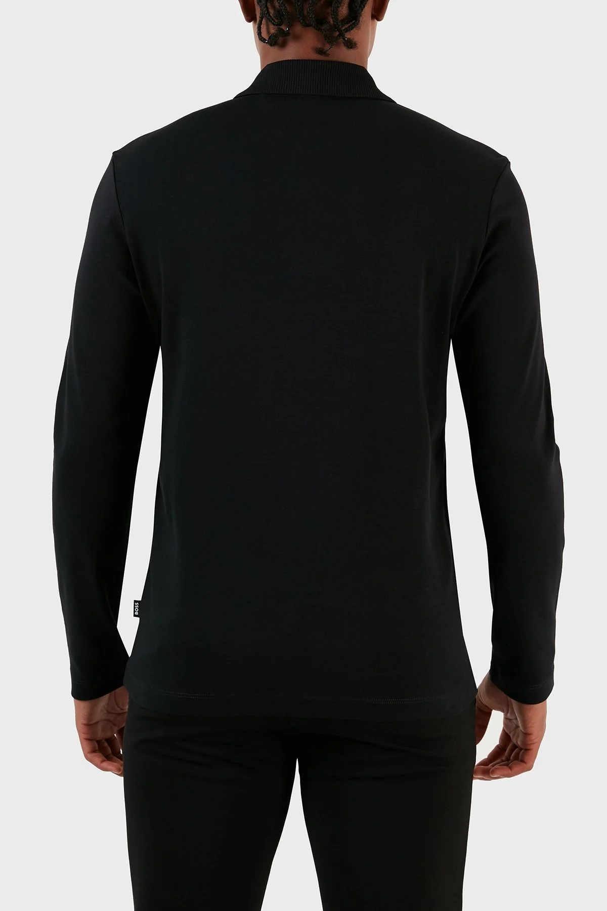 Boss % 100 Pamuk Relaxed Fit Erkek Polo Yaka Sweat 50504426 001 SİYAH - 3