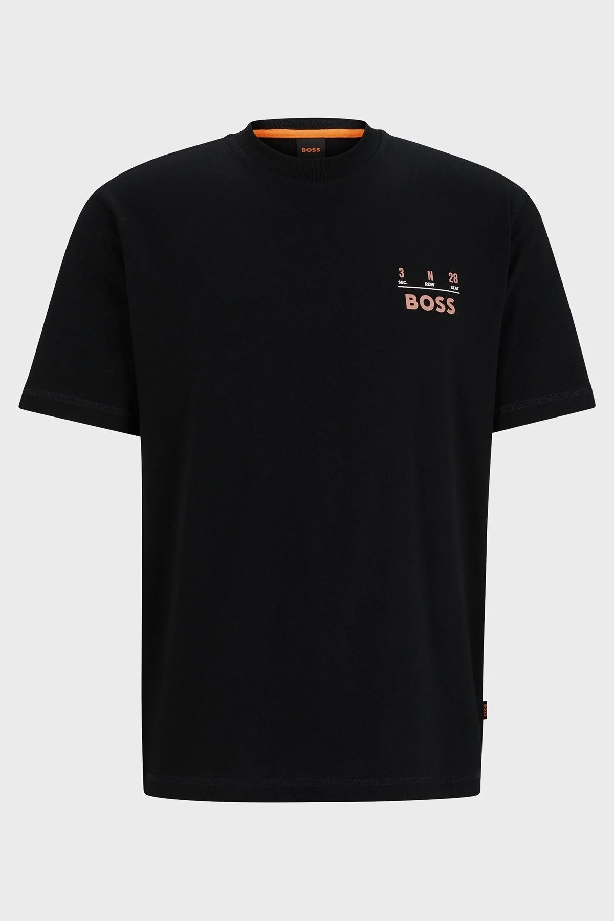 Boss % 100 Pamuk Relaxed Fit Sırt Baskılı Erkek T Shirt 50515553 001 SİYAH - 5