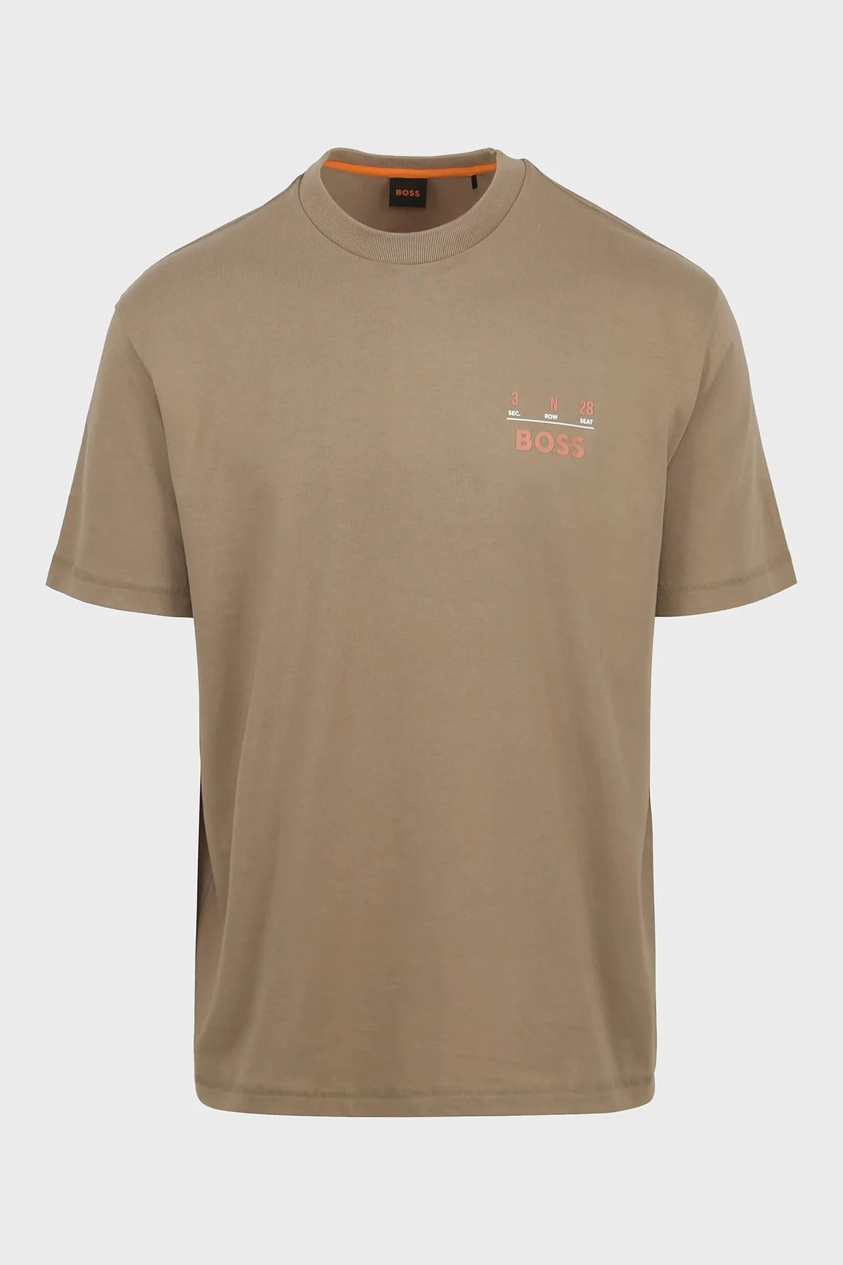 Boss % 100 Pamuk Relaxed Fit Sırt Baskılı Erkek T Shirt 50515553 246 SÜTLÜ KAHVE - 10