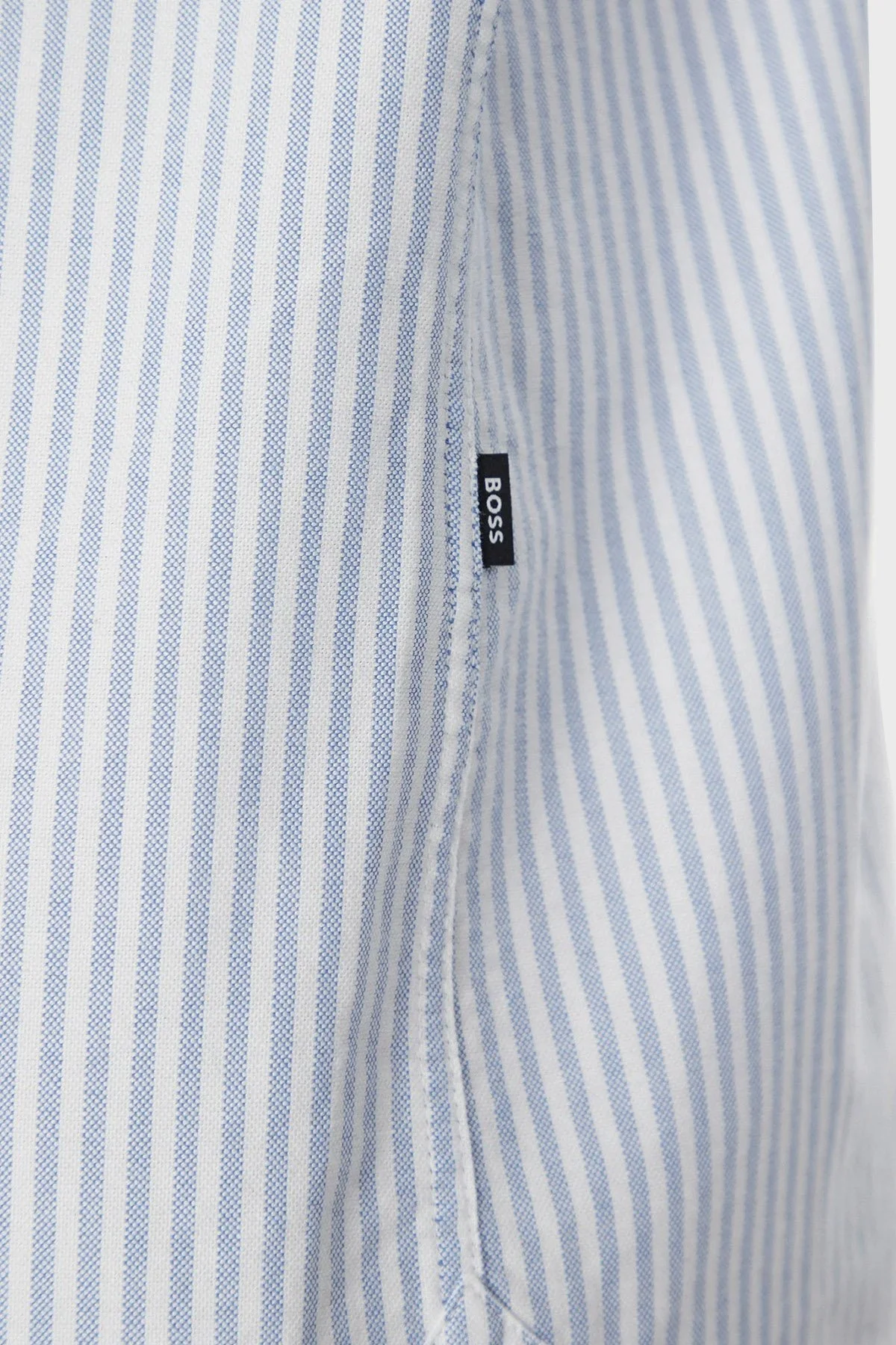 Boss % 100 Pamuk Slim Fit Çizgili Erkek Gömlek 50520275 450 MAVİ - 5
