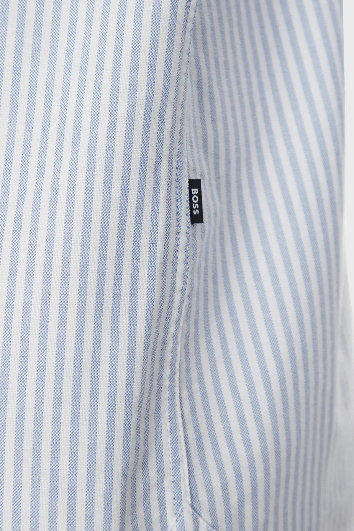 Boss % 100 Pamuk Slim Fit Çizgili Erkek Gömlek 50520275 450 MAVİ - 5