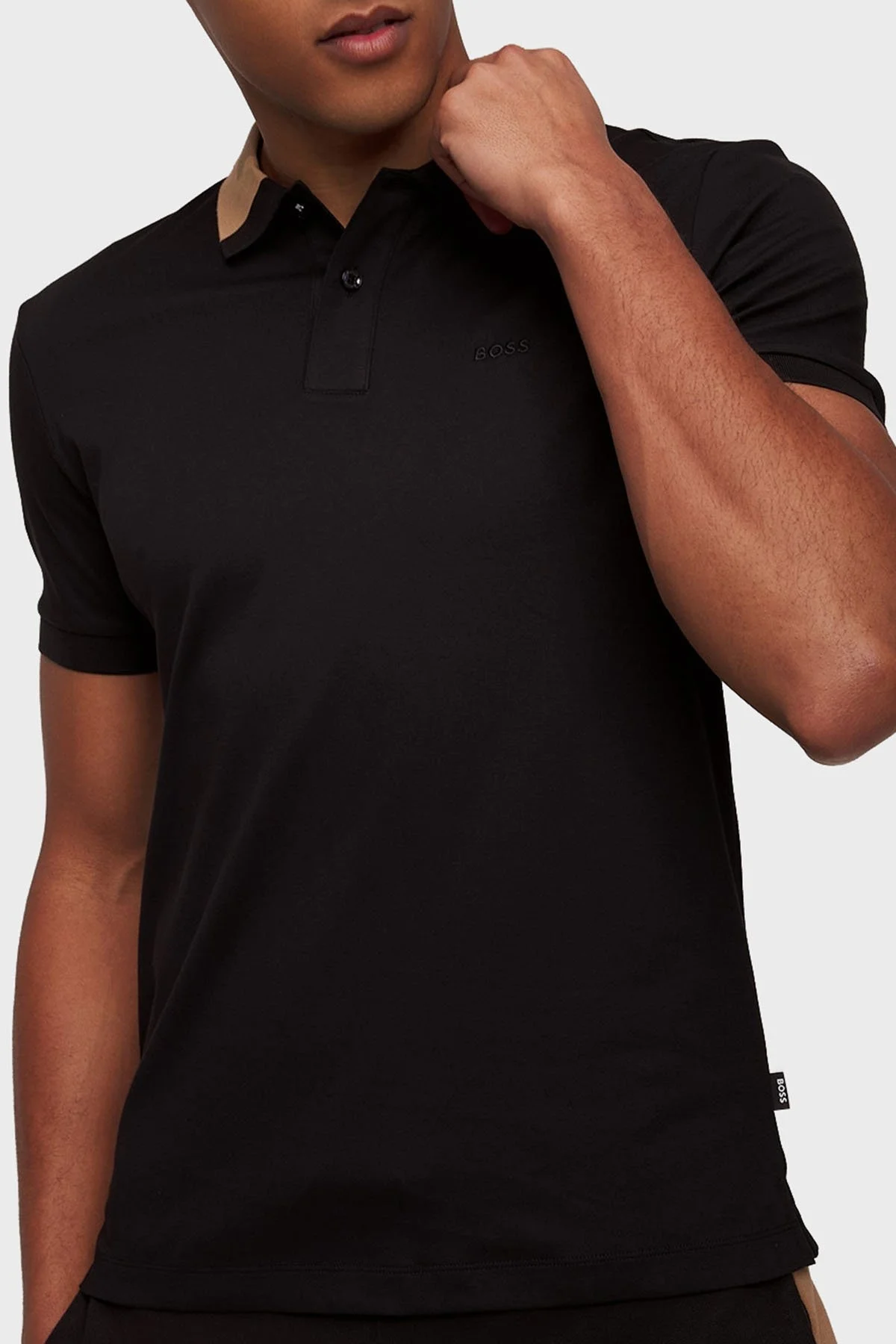 Boss % 100 Pamuk Slim Fit Düğmeli Erkek Polo Yaka T Shirt 50508840 001 SİYAH - 1