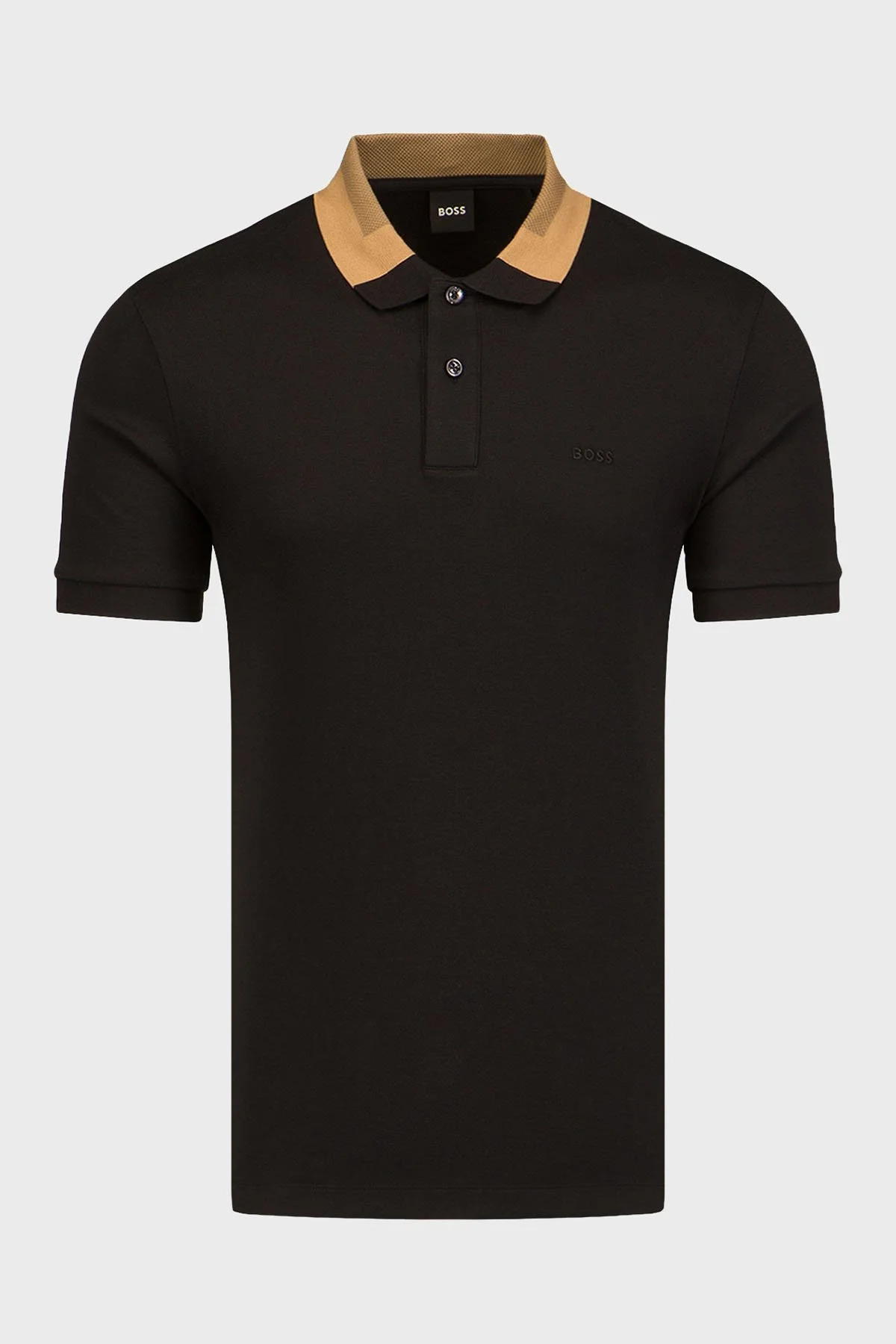 Boss % 100 Pamuk Slim Fit Düğmeli Erkek Polo Yaka T Shirt 50508840 001 SİYAH - 6