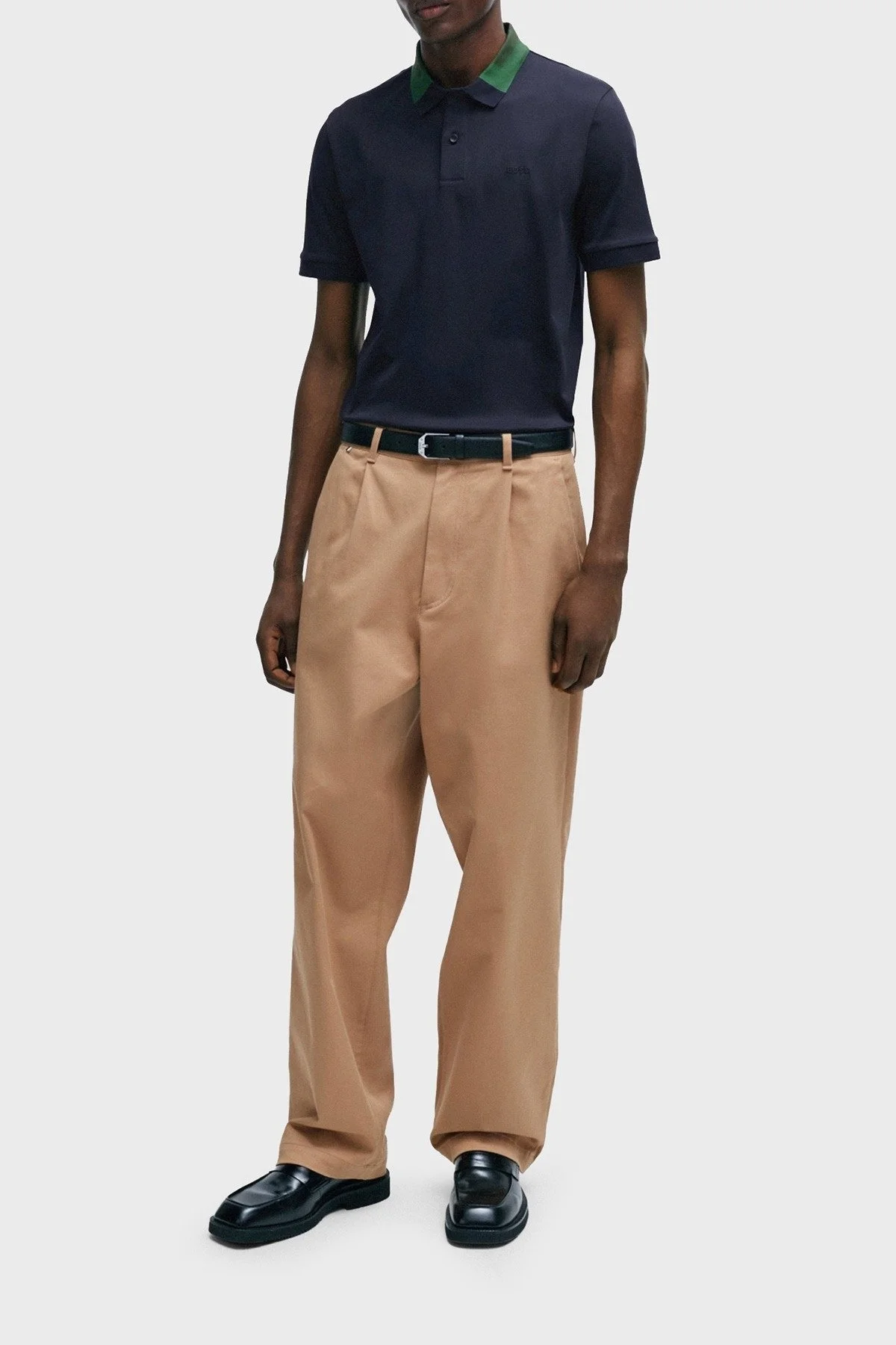 Boss % 100 Pamuk Slim Fit Düğmeli Erkek Polo Yaka T Shirt 50508840 404 LACİVERT - 7