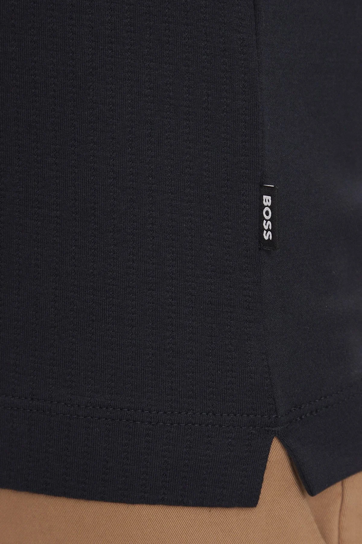 Boss % 100 Pamuk Slim Fit Fermuarlı Erkek Polo Yaka T Shirt 50507990 404 LACİVERT - 5