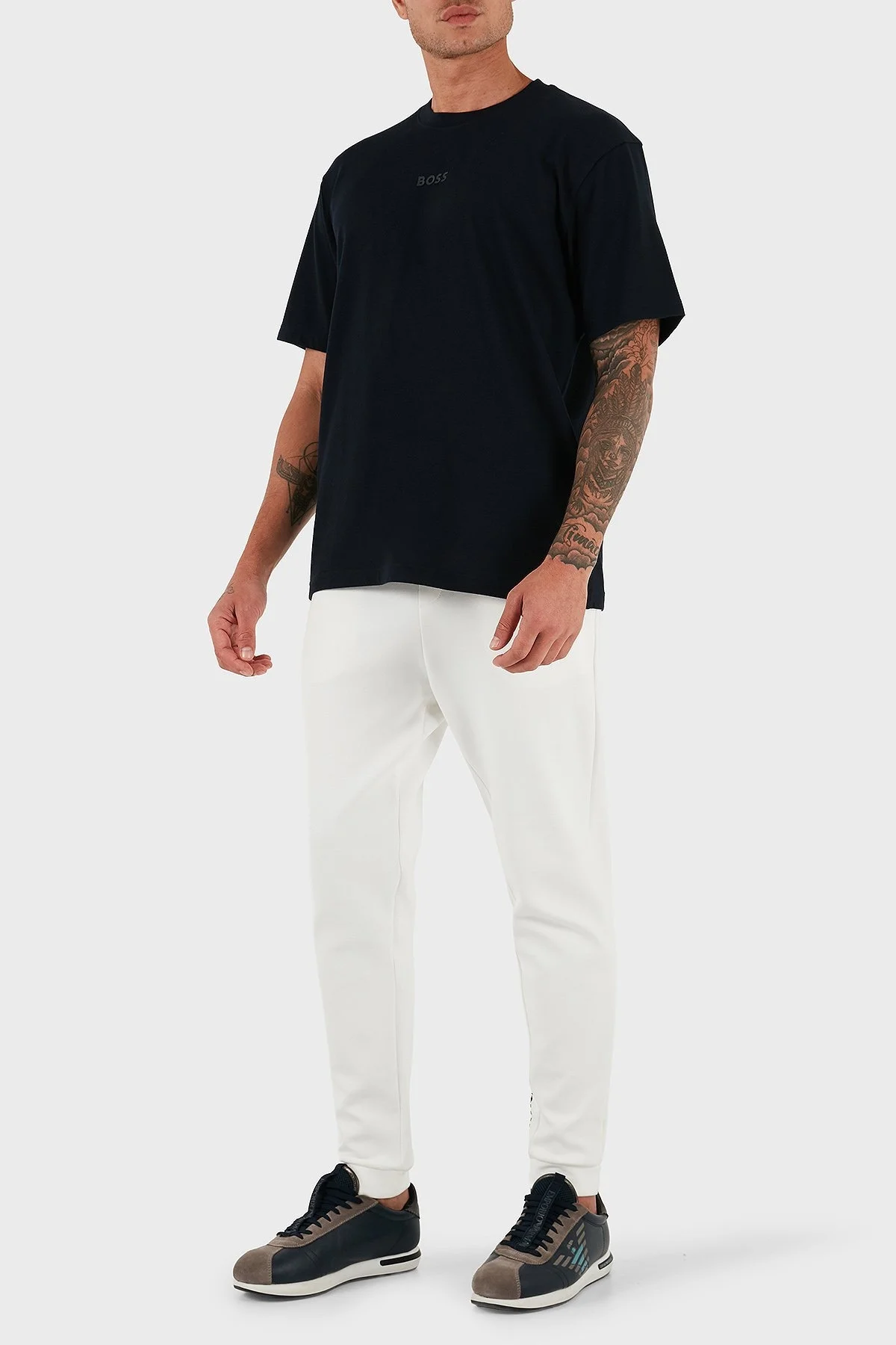 Boss % 100 Pamuklu Oversize Fit Erkek T Shirt 50519368 402 LACİVERT - 2