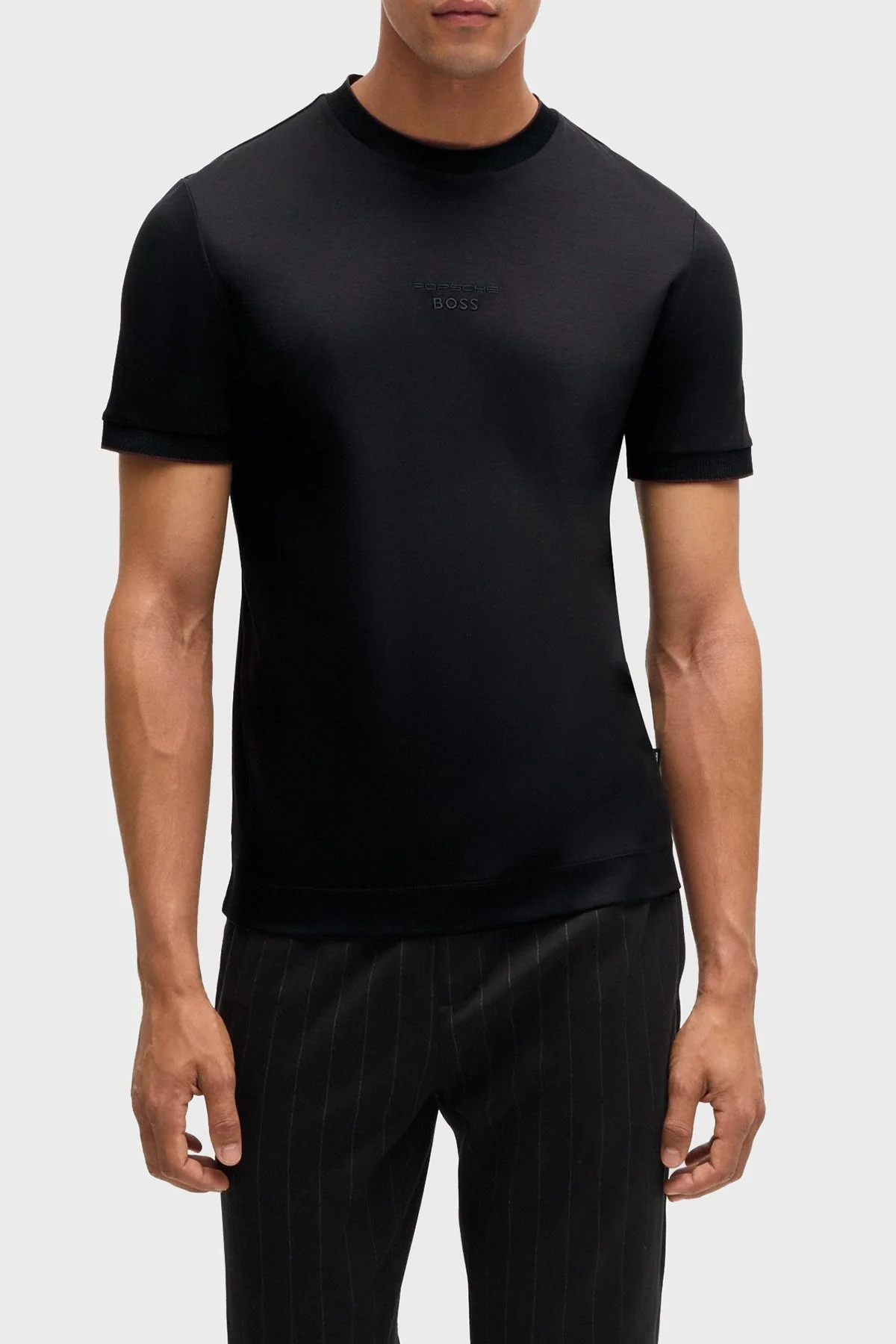 Boss % 100 Pamuklu Regular Fit Bisiklet Yaka Erkek T Shirt 50518631 001 SİYAH - 1