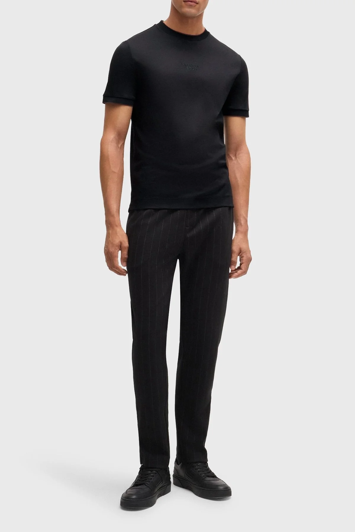 Boss % 100 Pamuklu Regular Fit Bisiklet Yaka Erkek T Shirt 50518631 001 SİYAH - 3