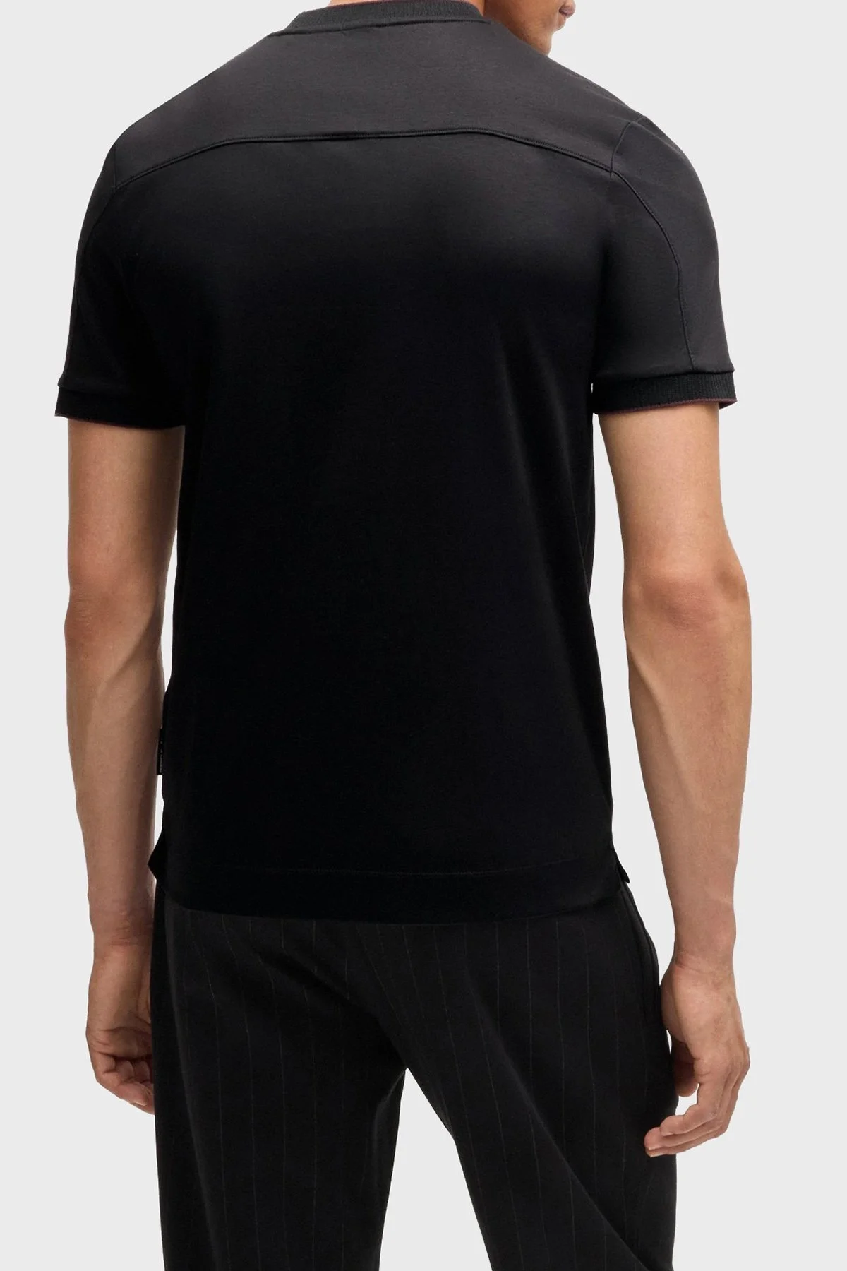 Boss % 100 Pamuklu Regular Fit Bisiklet Yaka Erkek T Shirt 50518631 001 SİYAH - 4