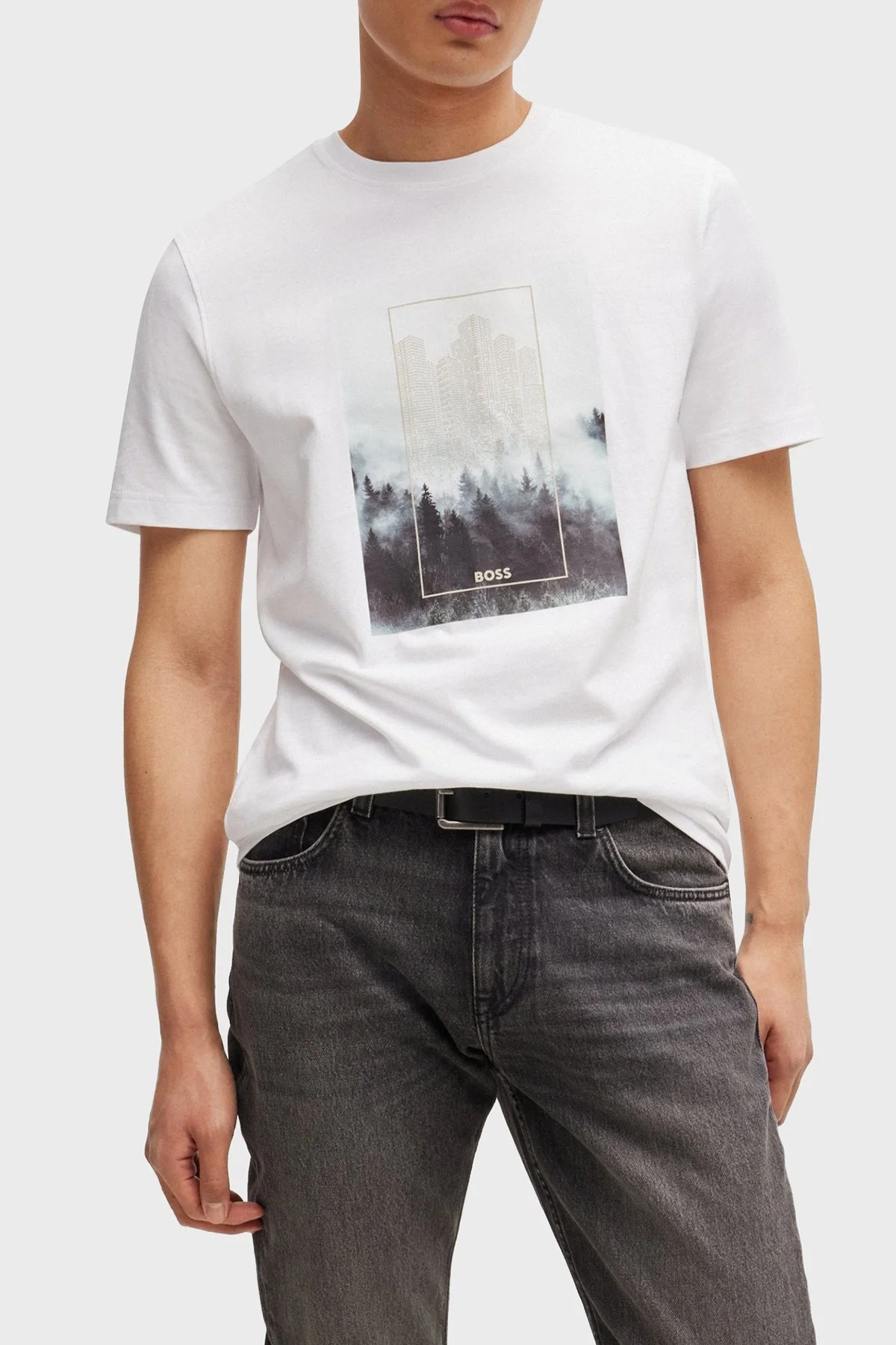 Boss % 100 Pamuklu Regular Fit Bisiklet Yaka Erkek T Shirt 50522902 100 BEYAZ - 1