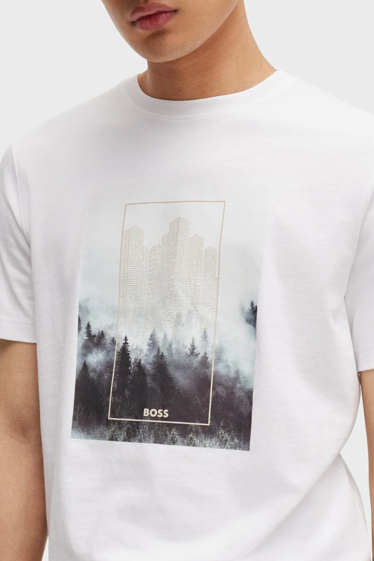 Boss % 100 Pamuklu Regular Fit Bisiklet Yaka Erkek T Shirt 50522902 100 BEYAZ - 3