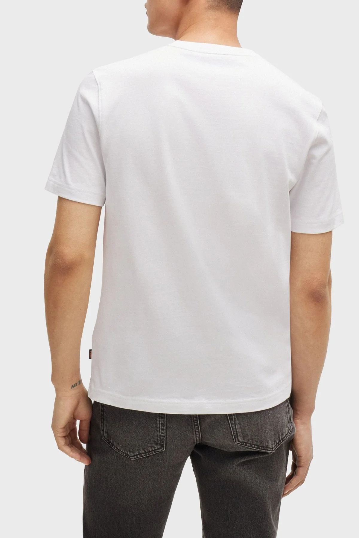 Boss % 100 Pamuklu Regular Fit Bisiklet Yaka Erkek T Shirt 50522902 100 BEYAZ - 4