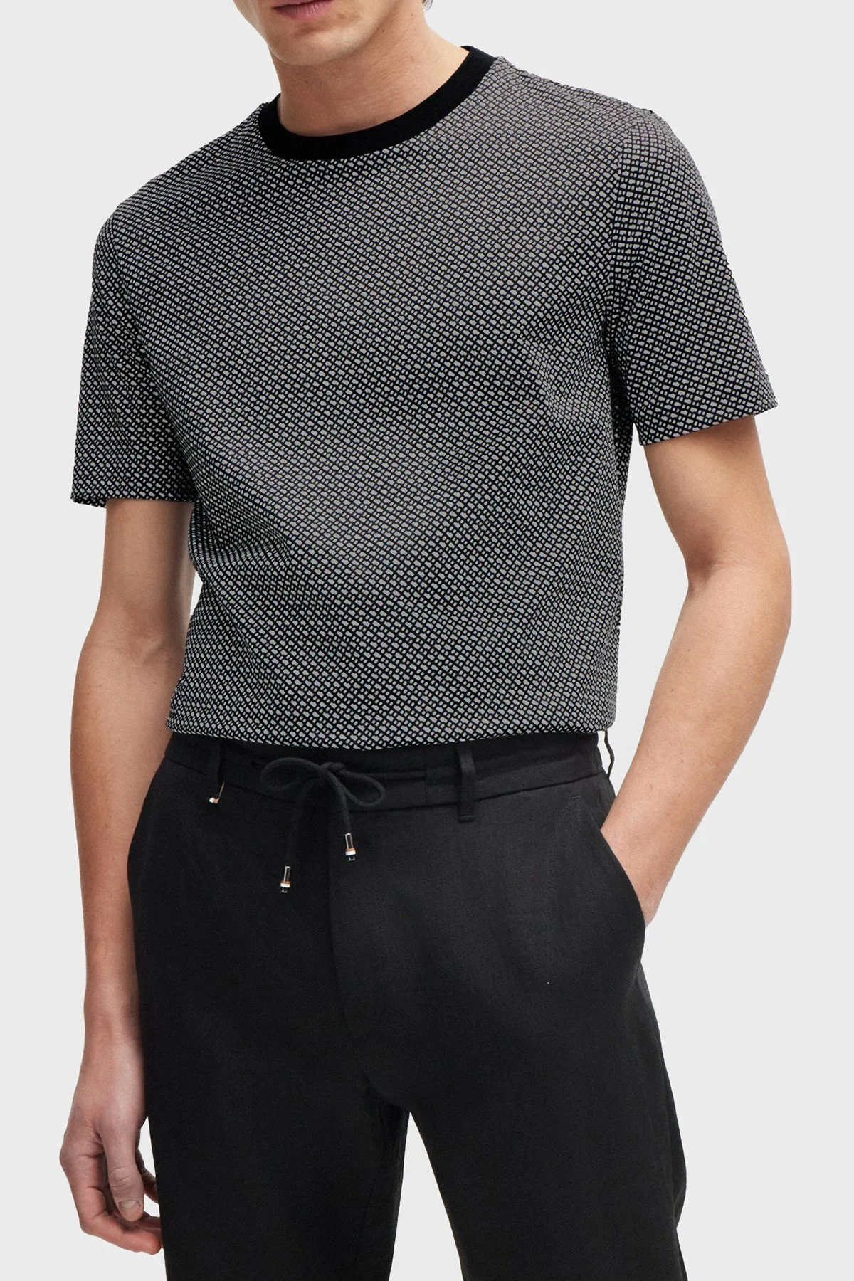 Boss % 100 Pamuklu Regular Fit Erkek T Shirt 50518883 001 SİYAH - 1