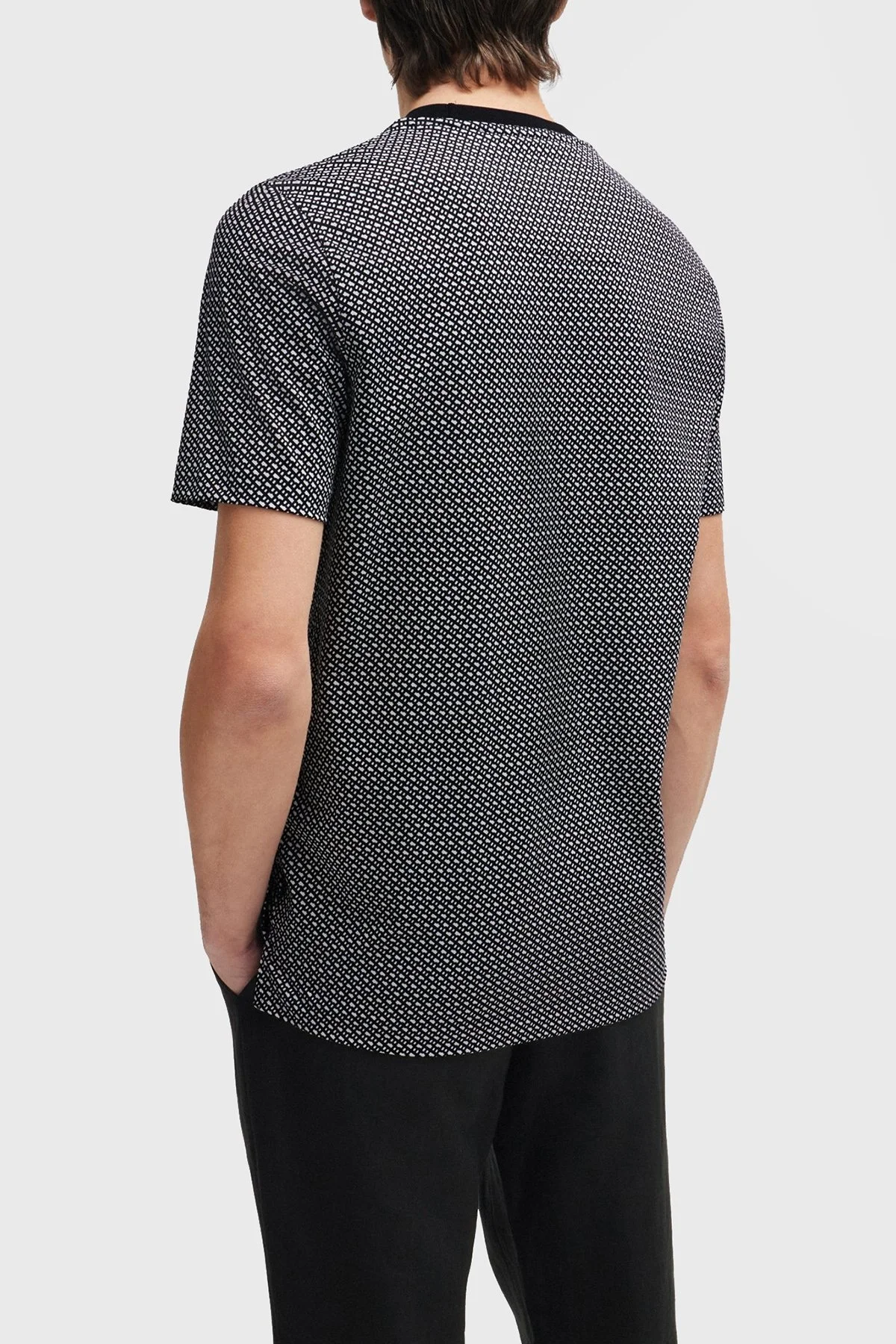 Boss % 100 Pamuklu Regular Fit Erkek T Shirt 50518883 001 SİYAH - 2