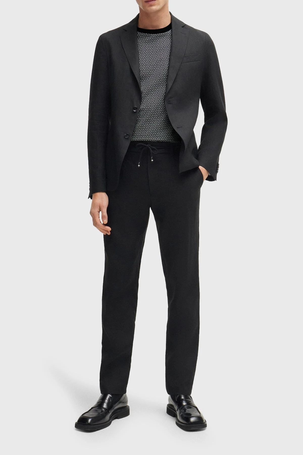 Boss % 100 Pamuklu Regular Fit Erkek T Shirt 50518883 001 SİYAH - 3