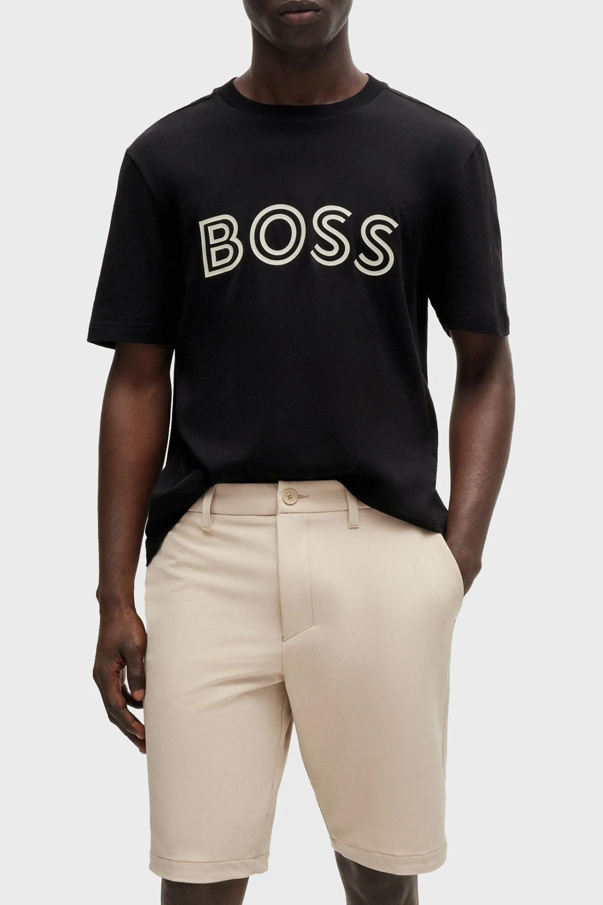 Boss % 100 Pamuklu Regular Fit Erkek T Shirt 50519358 001 SİYAH - 1