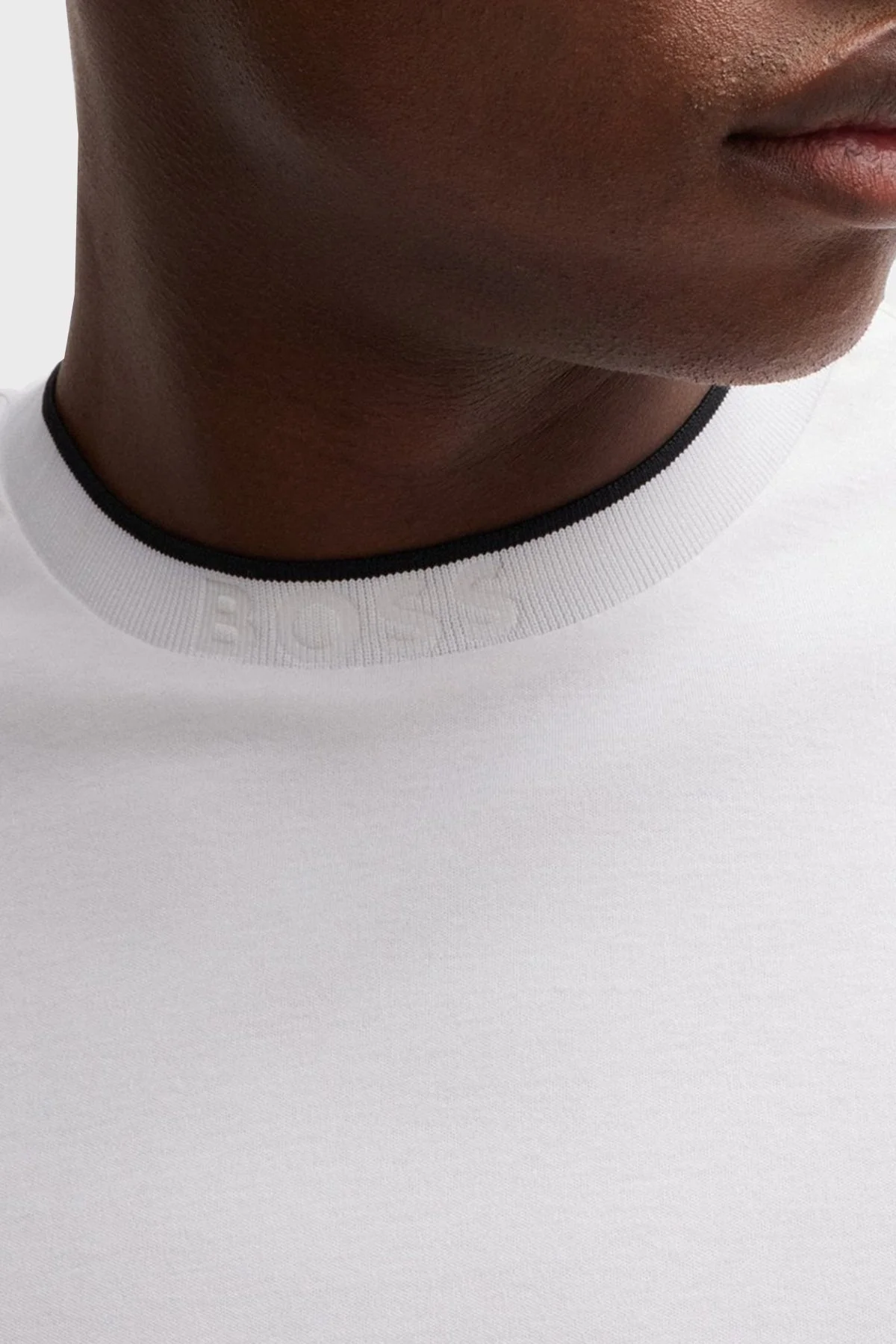 Boss % 100 Pamuklu Relaxed Fit Erkek T Shirt 50519354 100 BEYAZ - 7