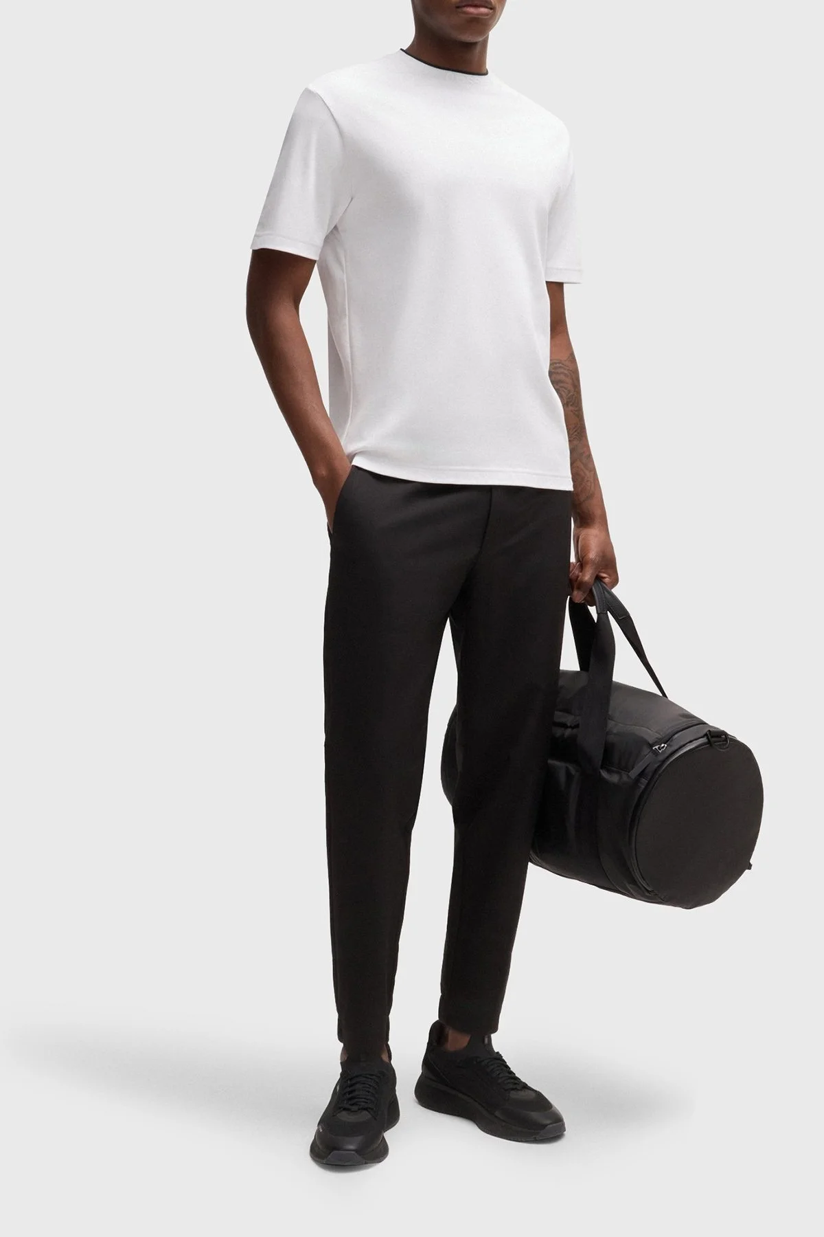 Boss % 100 Pamuklu Relaxed Fit Erkek T Shirt 50519354 100 BEYAZ - 8