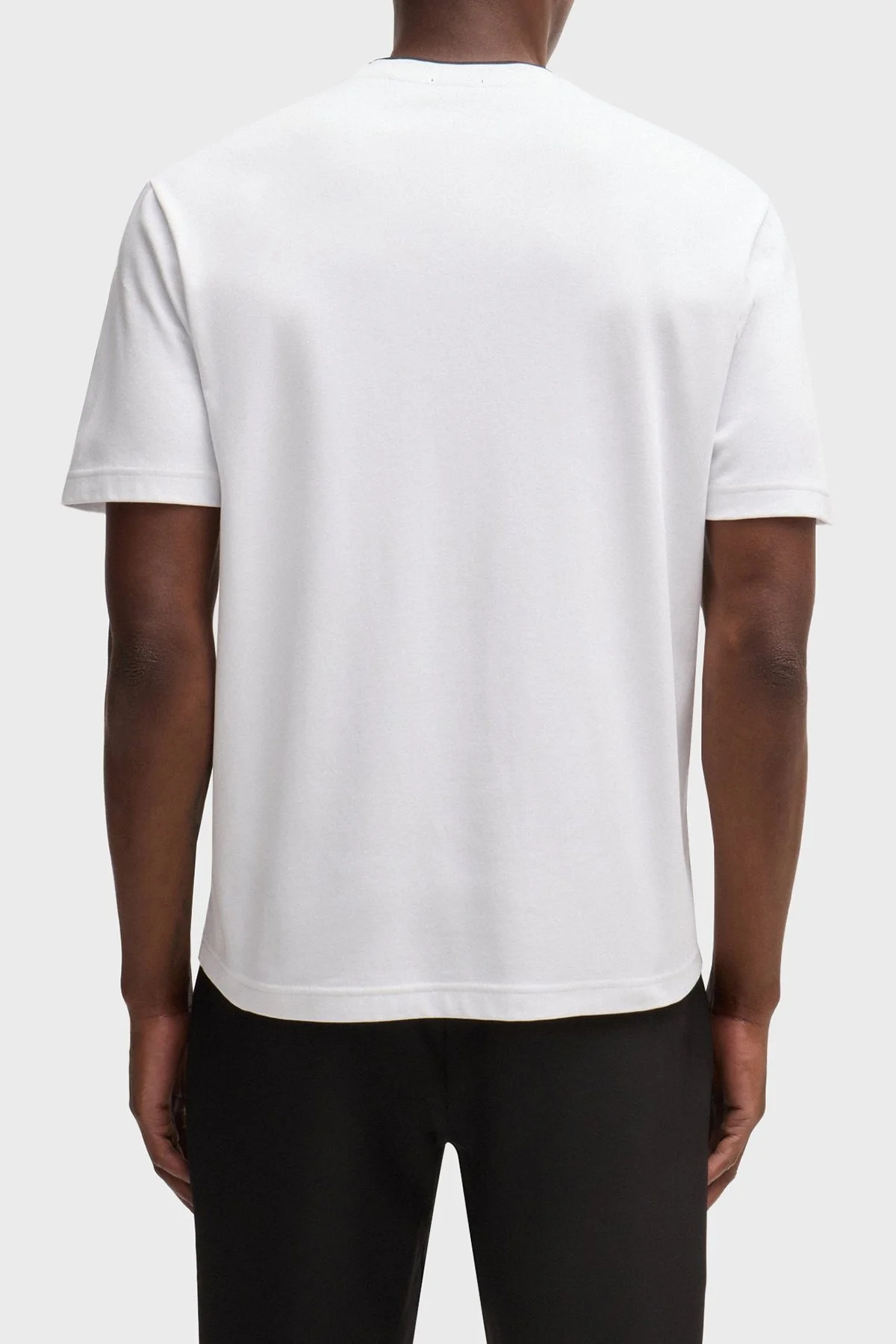 Boss % 100 Pamuklu Relaxed Fit Erkek T Shirt 50519354 100 BEYAZ - 9