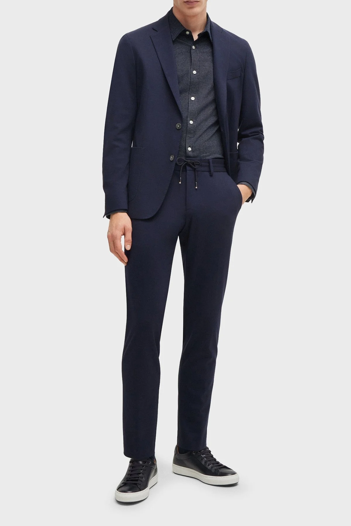 Boss % 100 Pamuklu Slim Fit Erkek Gömlek 50522639 412 LACİVERT - 9