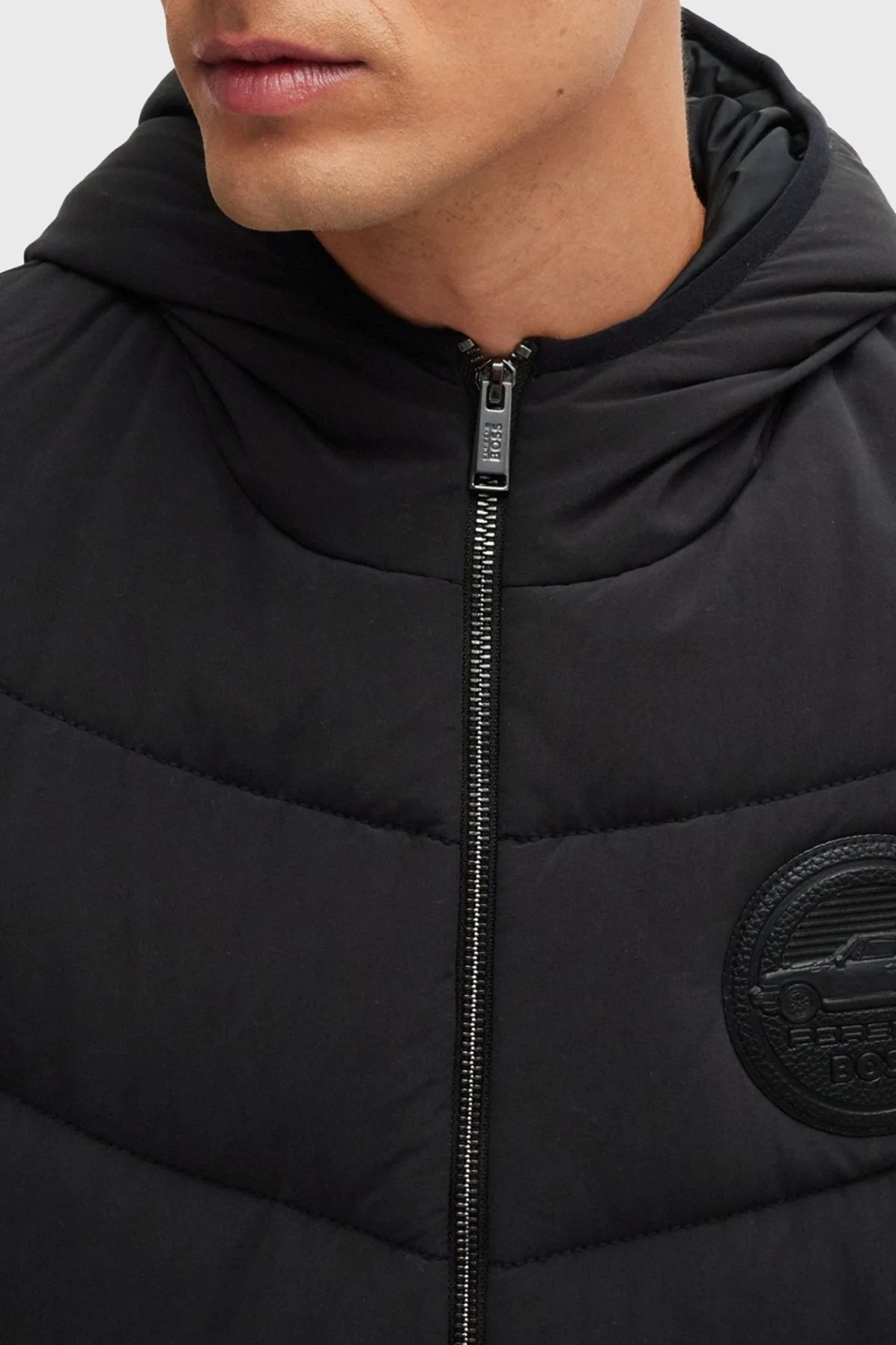 Boss % 100 Saf Yün Örme Regular Fit Erkek Mont 50519653 001 SİYAH - 4