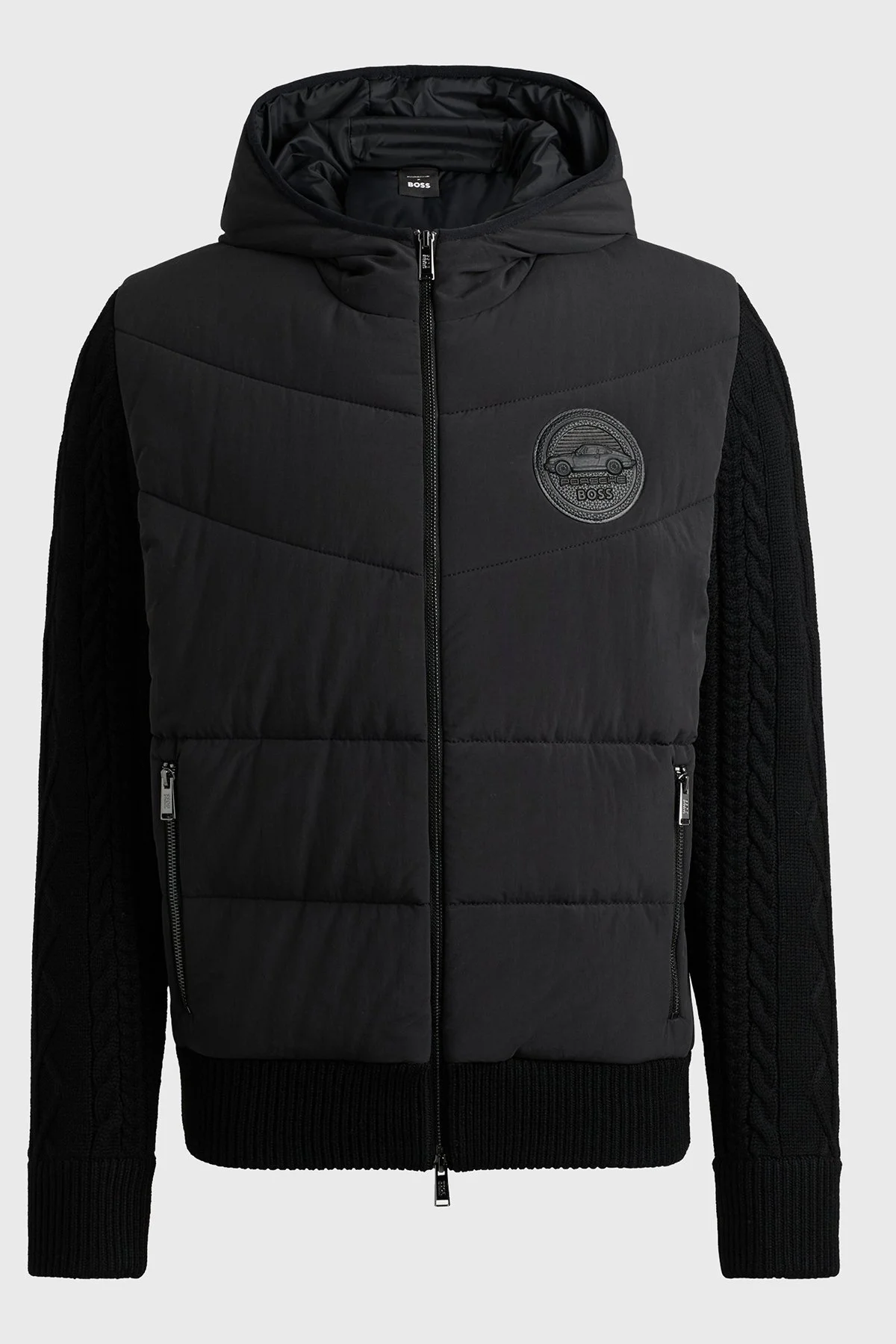 Boss % 100 Saf Yün Örme Regular Fit Erkek Mont 50519653 001 SİYAH - 6