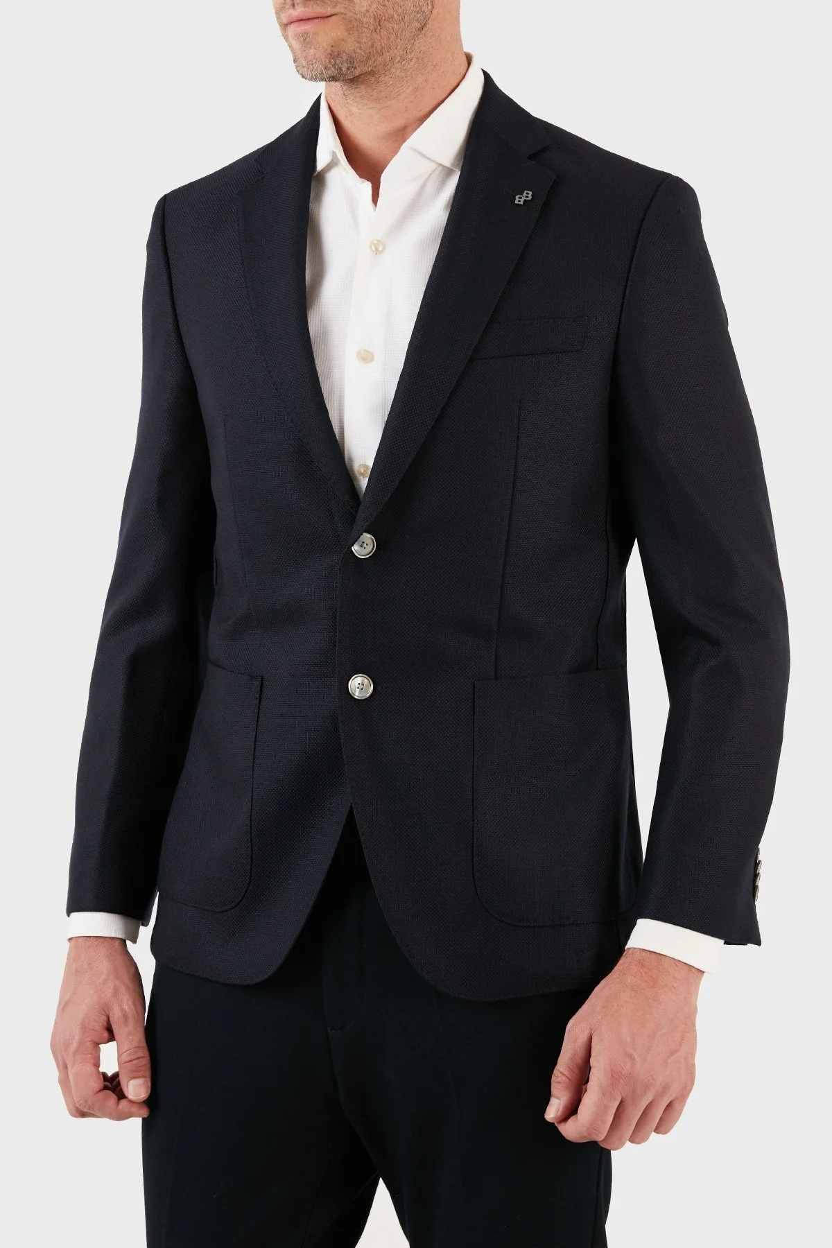 Boss % 100 Yün Düğmeli Cepli Regular Fit Erkek Ceket 50497256 404 MAVİ - 4