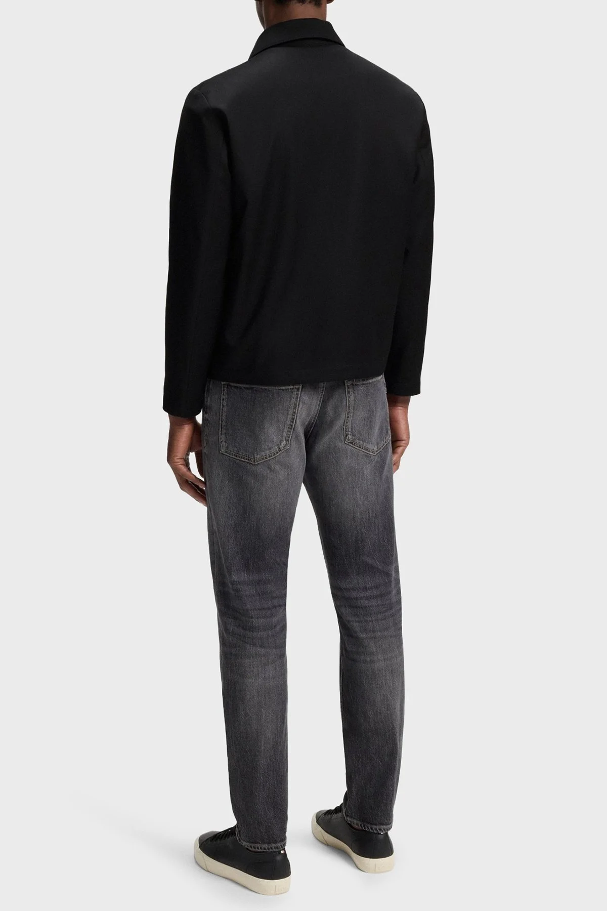 Boss % 100 Yün Slim Fit Yaka Fermuarlı Erkek Ceket 50545898 001 SİYAH - 3