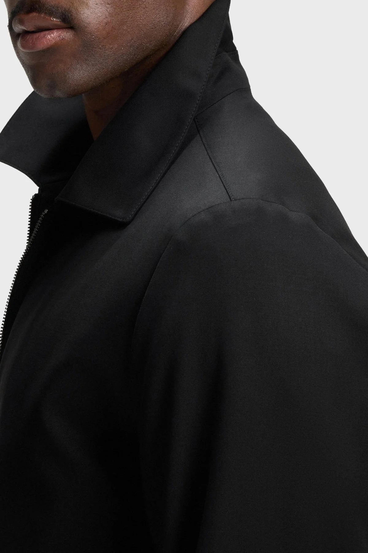 Boss % 100 Yün Slim Fit Yaka Fermuarlı Erkek Ceket 50545898 001 SİYAH - 4