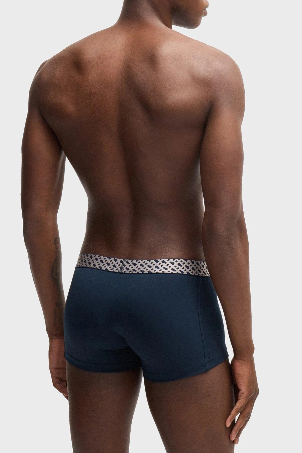 Boss 3 Pack Pamuklu Logolu Erkek Boxer 50524525 984 SİYAH-LACİVERT - 8