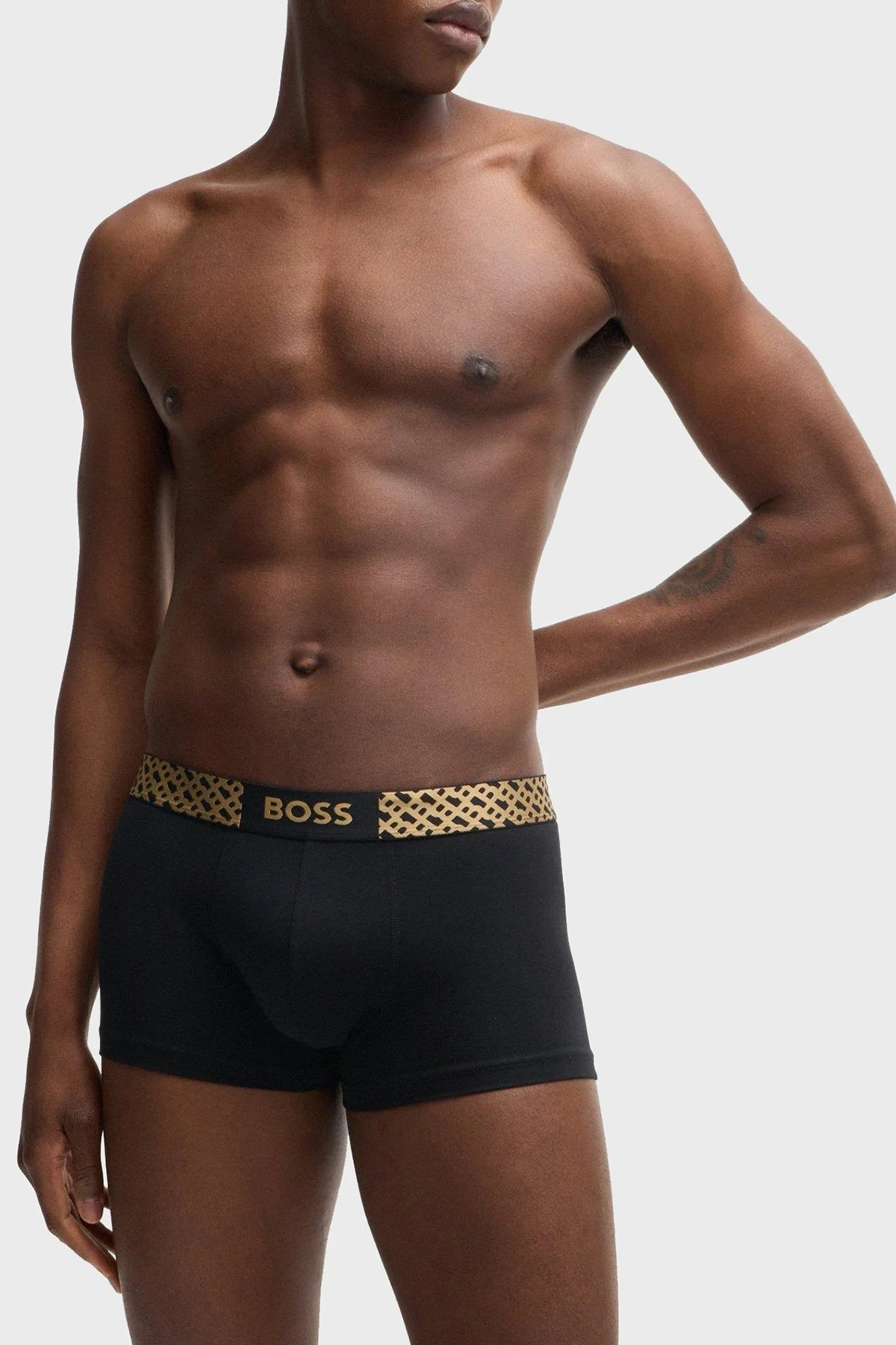 Boss 3 Pack Pamuklu Logolu Erkek Boxer 50524525 984 SİYAH-LACİVERT - 10