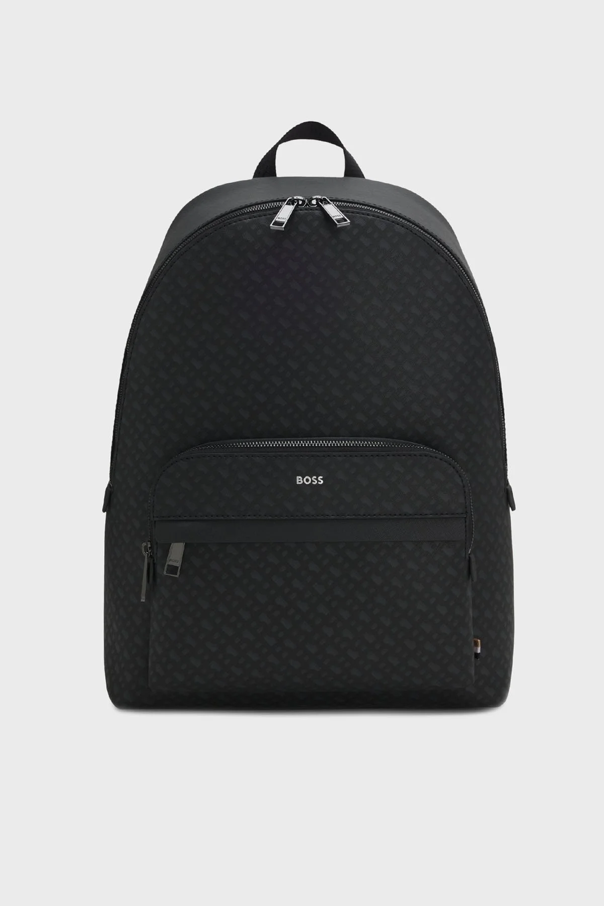 Boss Astarlı Jakarlı Logo Baskılı Ayarlanbilir Çift Askılı Erkek Sırt Çantası 50552571 003 SİYAH - 1