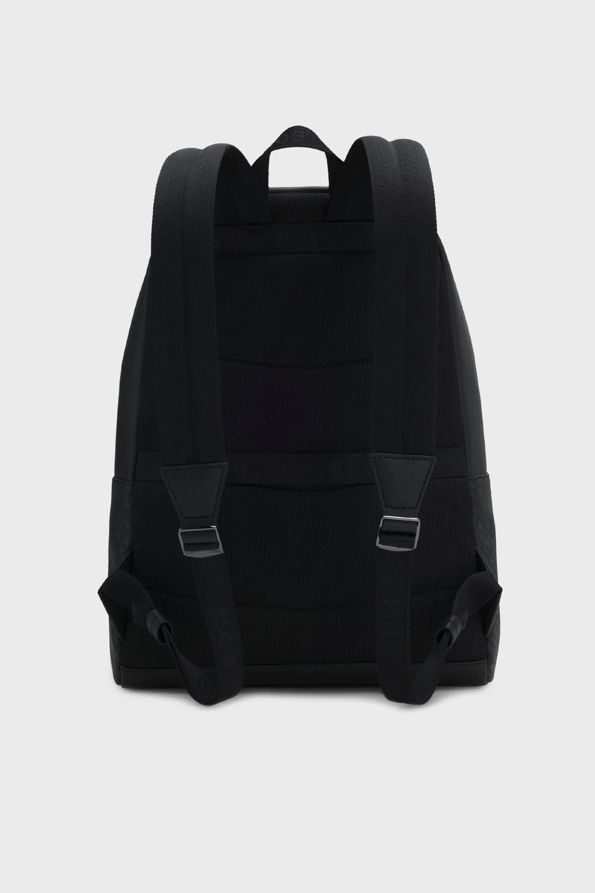 Boss Astarlı Jakarlı Logo Baskılı Ayarlanbilir Çift Askılı Erkek Sırt Çantası 50552571 003 SİYAH - 3