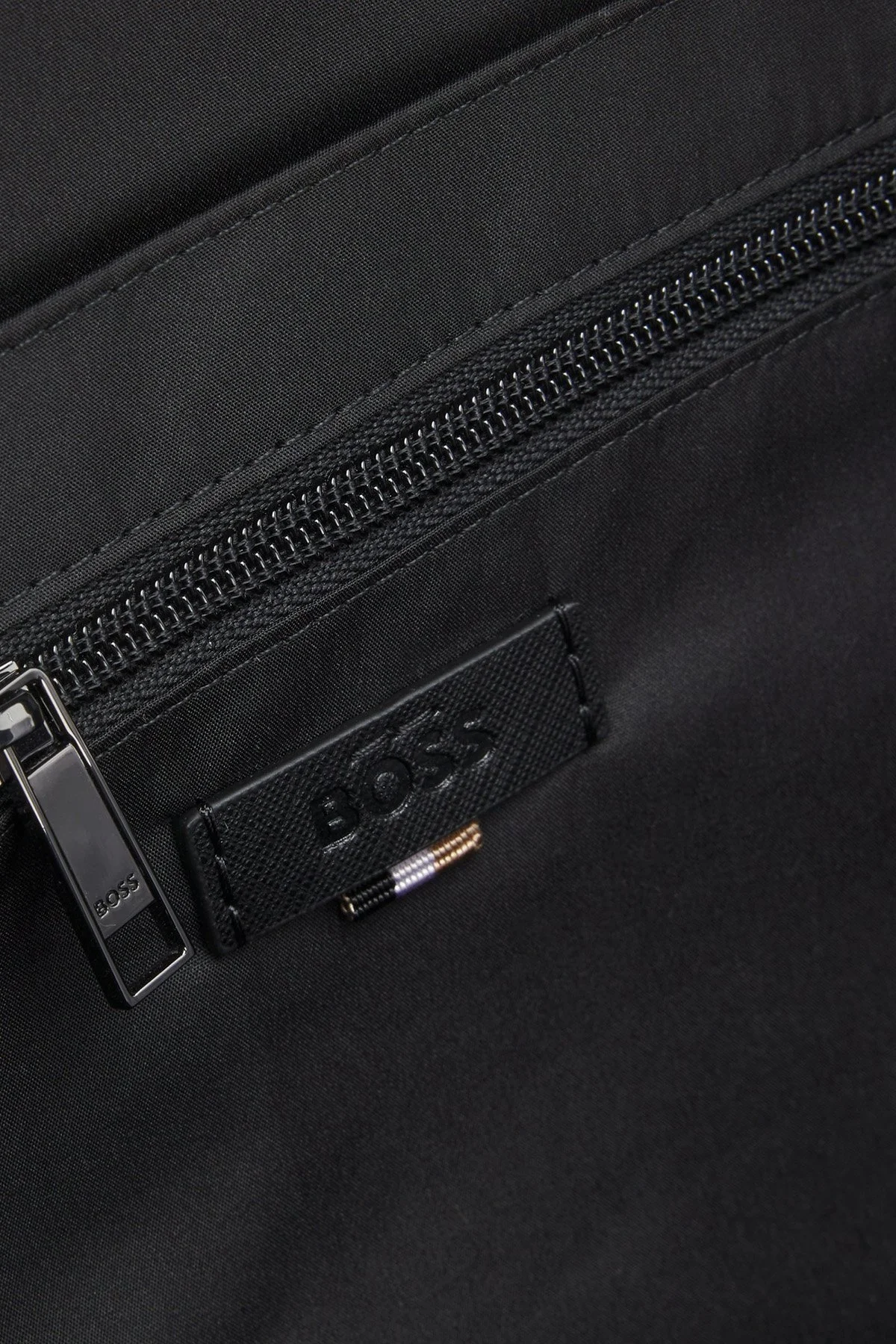 Boss Astarlı Jakarlı Logo Baskılı Ayarlanbilir Çift Askılı Erkek Sırt Çantası 50552571 003 SİYAH - 5