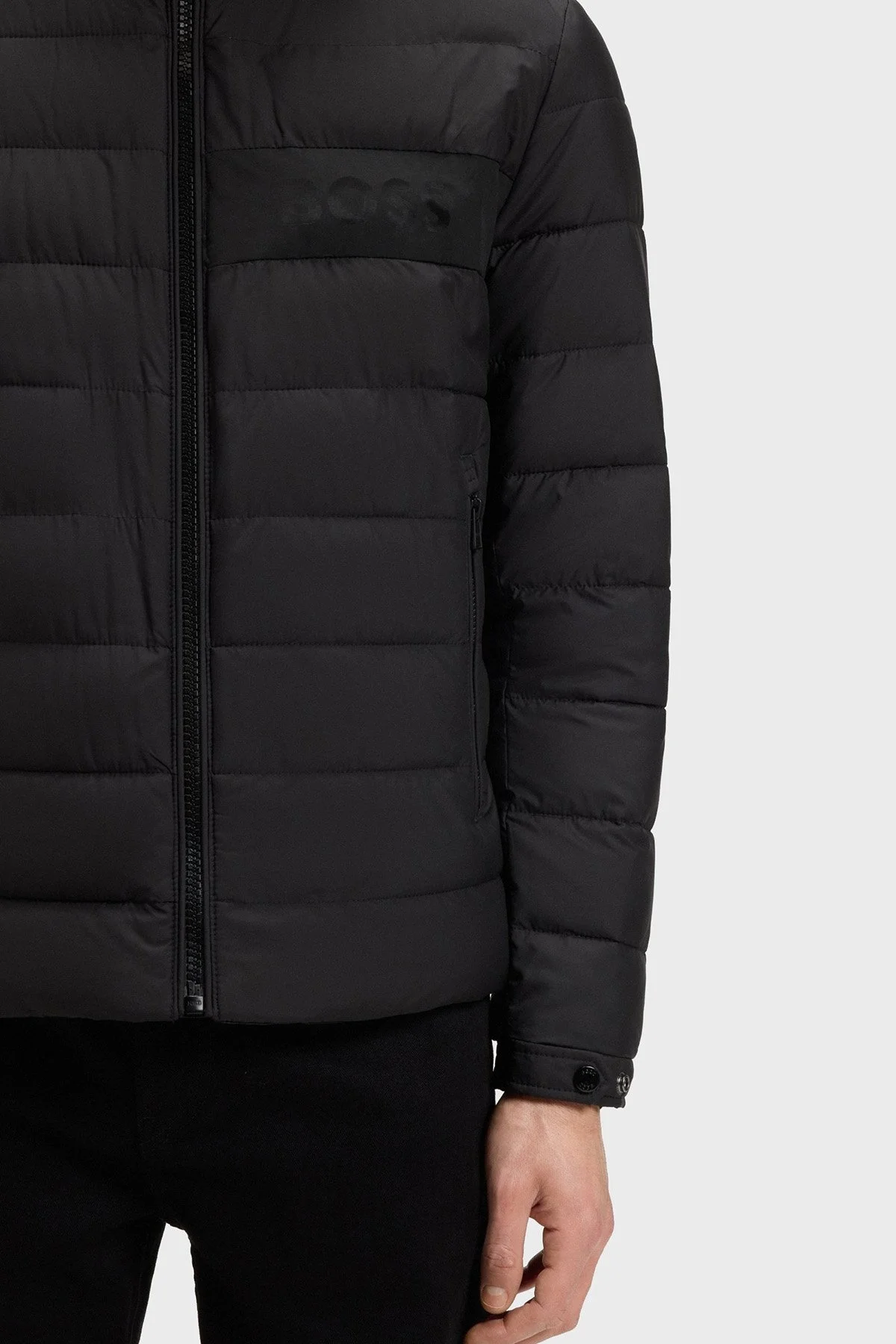 Boss Astarlı Kapitoneli Regular Fit Dik Yaka Şişme Erkek Mont 50519237 001 SİYAH - 5